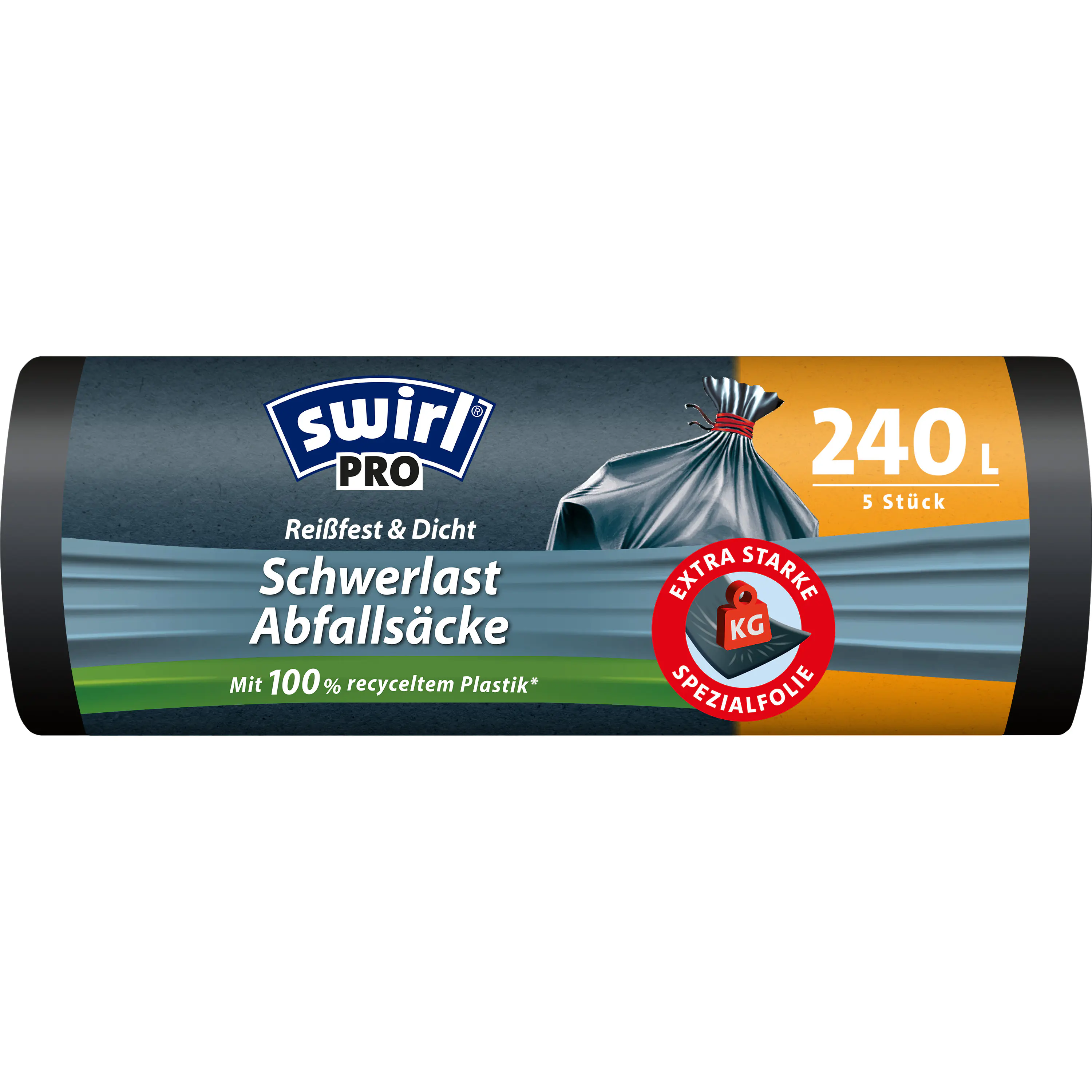Swirl® Schwerlast-Säcke Profi mit Zugband 240 L Reißfest & Dicht
