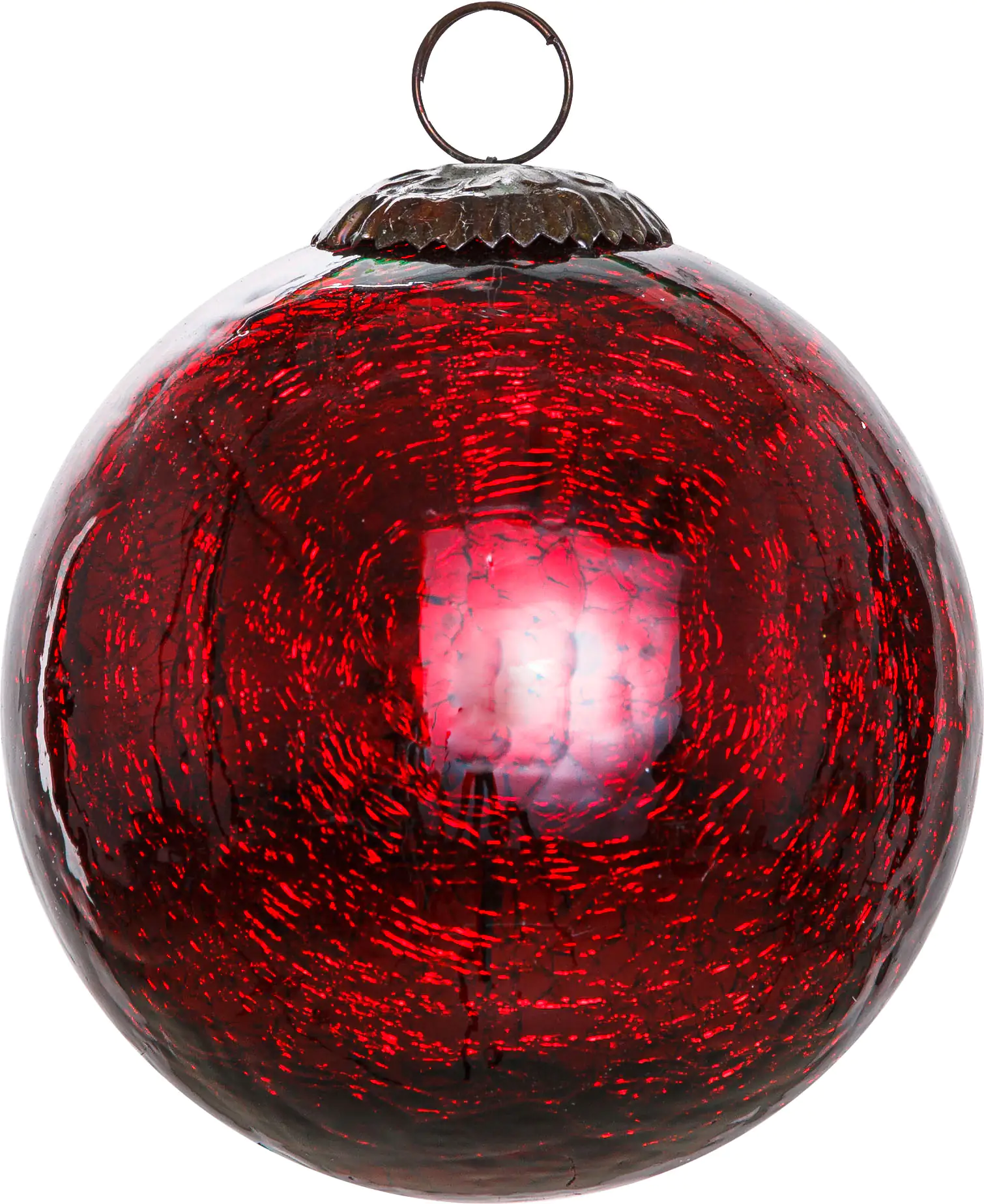 8711277190531_01 Kaemingk Craquele Kugel rot