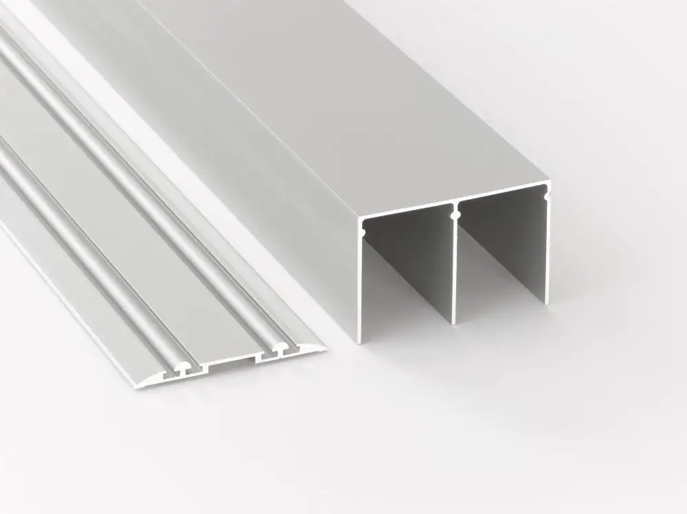 Schienen Bau-Set silber Aluminium 2-spurig