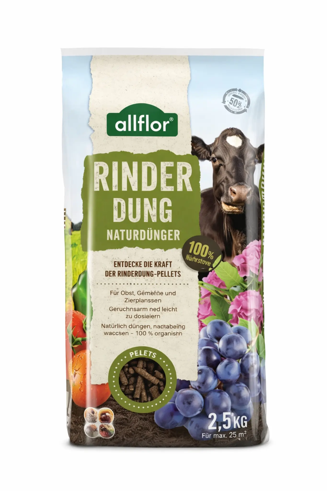 Allflor Naturdünger Rinderdung 2,5 kg