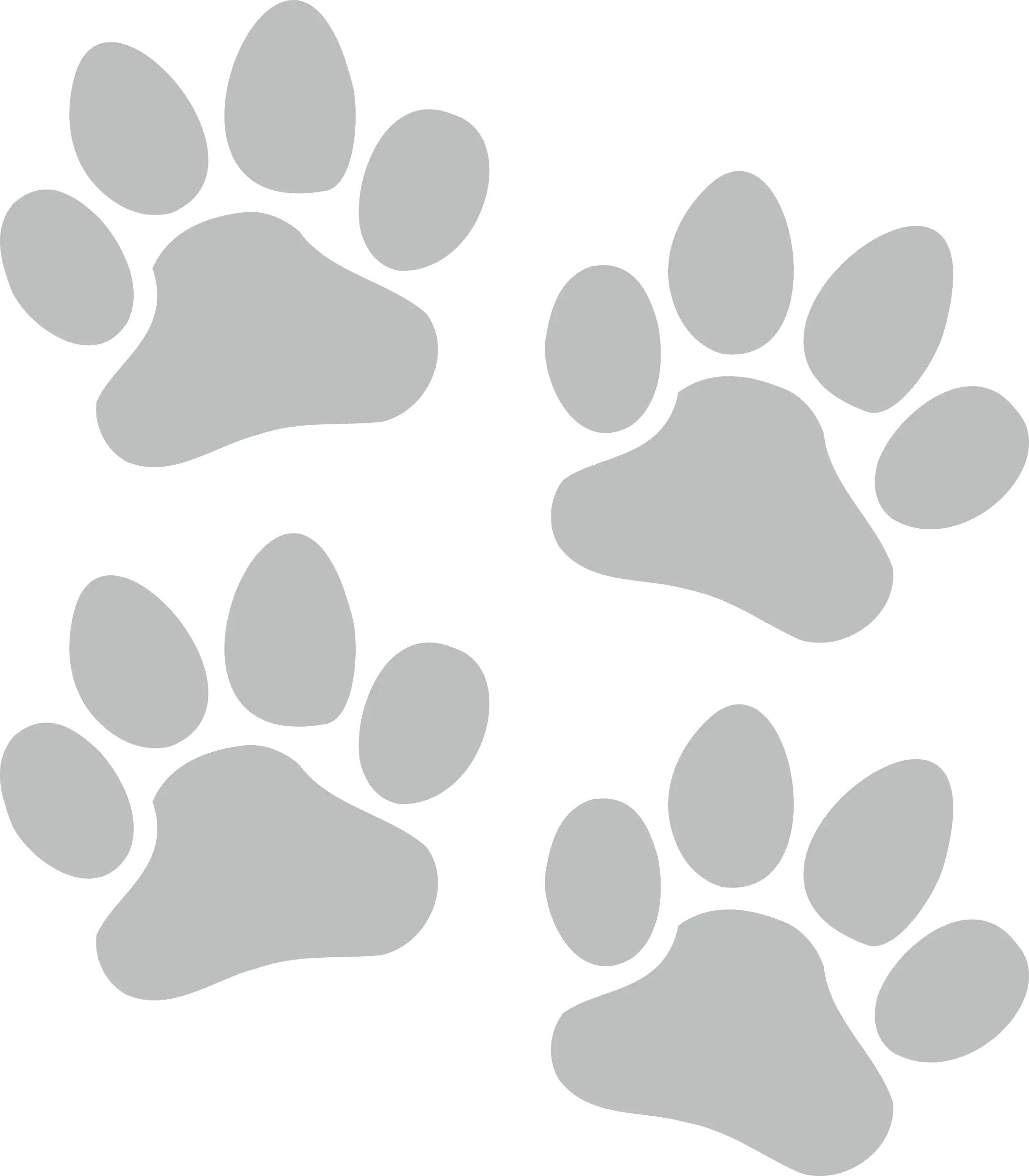 Hermann Schütz Aufkleber Spiegel- und Car-Tattoo Pfoten 4er-Set je 60x60mm