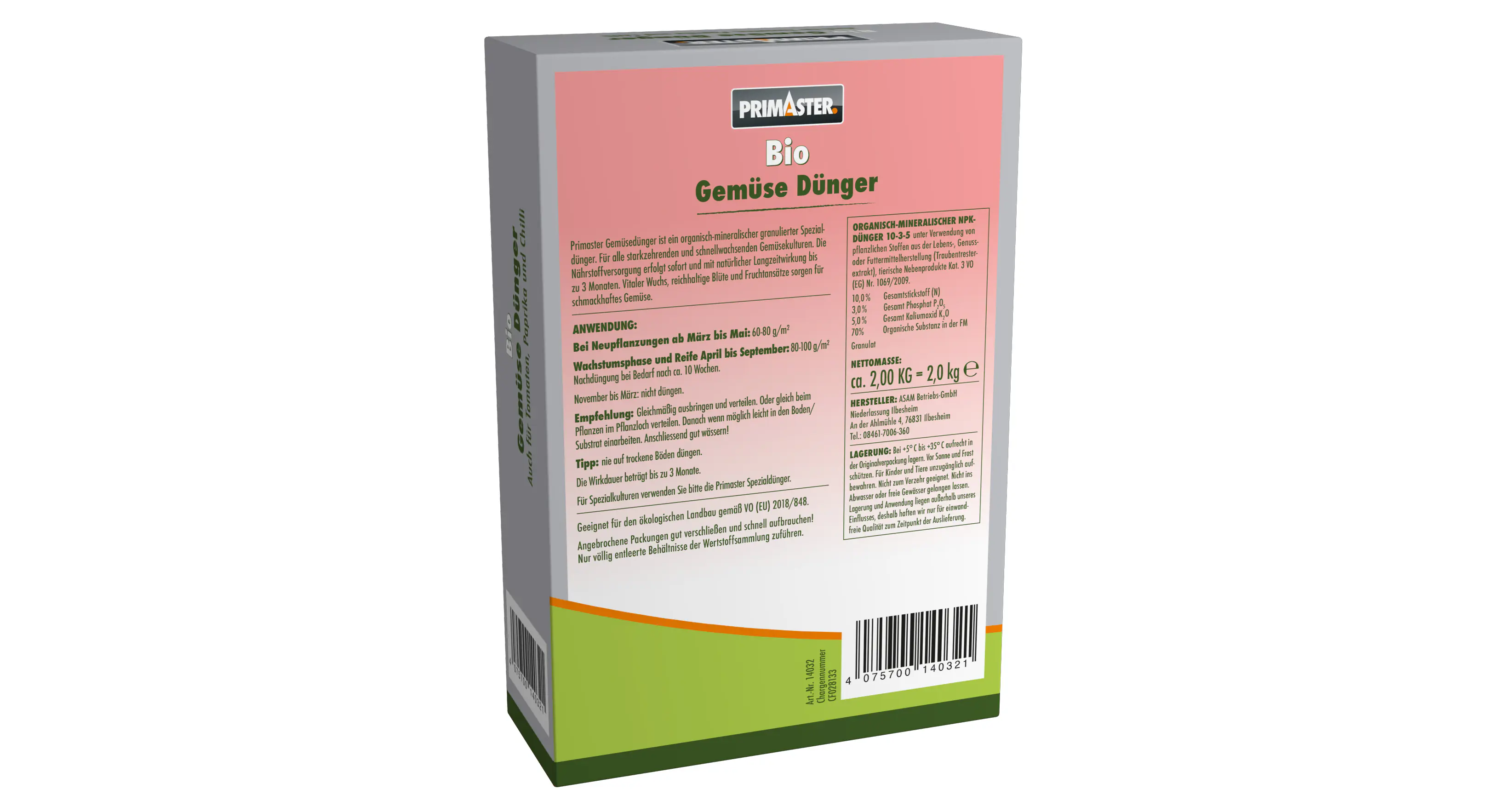 Primaster Bio Gemüsedünger 2 kg