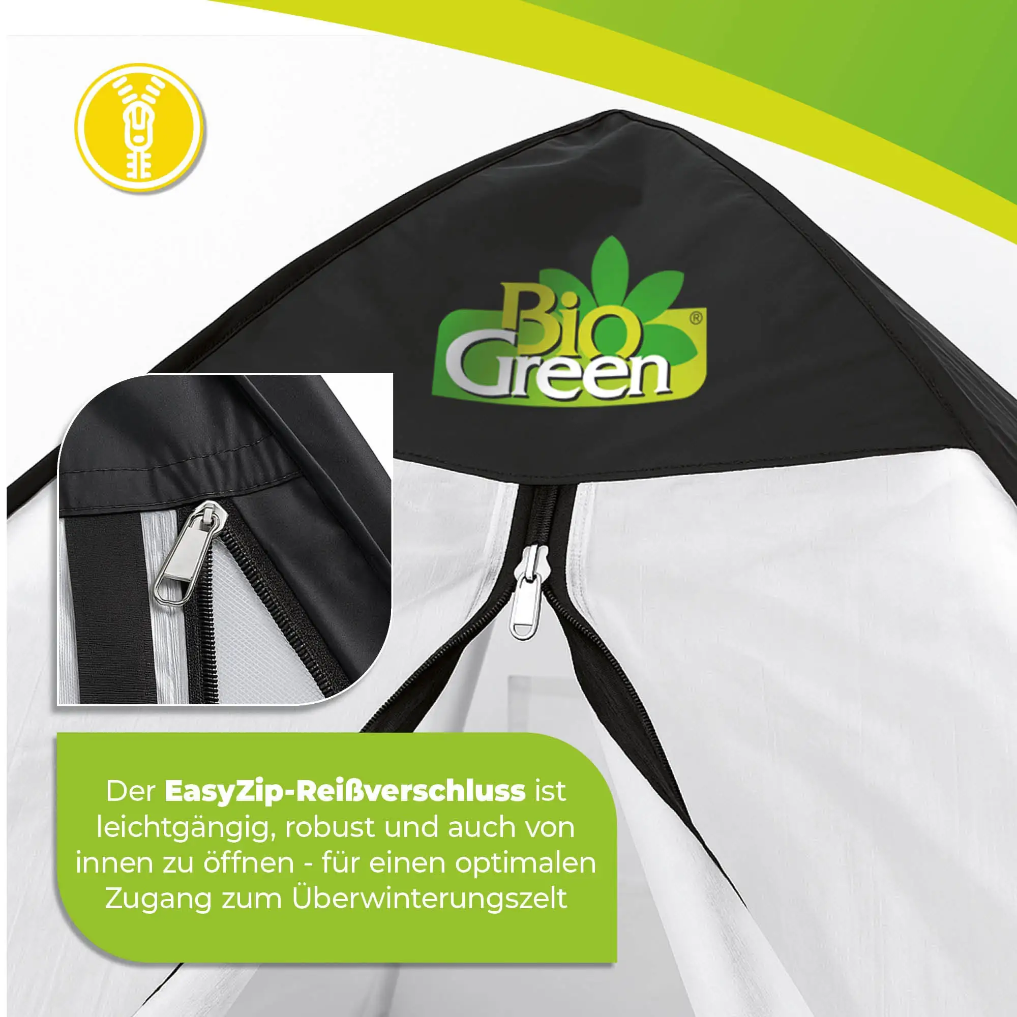 Biogreen Überwinterungszelt "Tropical Island Breeze L" für Pflanzen H 200 x Ø 240 cm