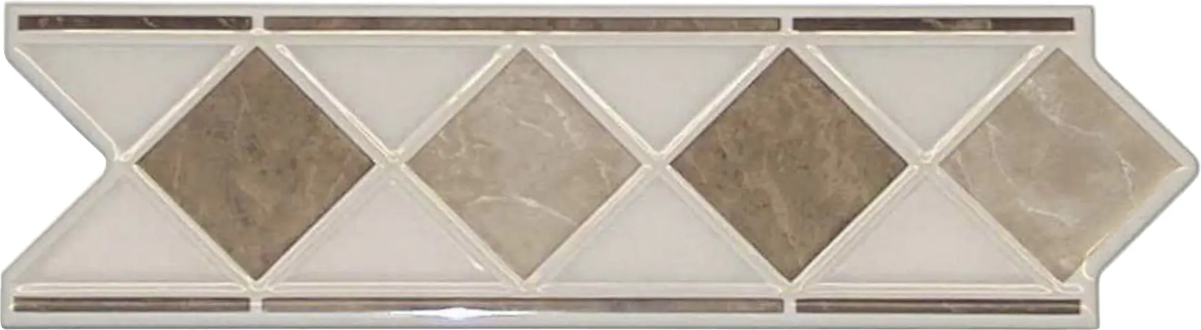Fliesenbordüre Marmol 6 x 20 cm beige braun  Fliesenbordüre Marmol 6 x 20 cm beige braun