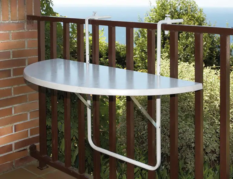 Balkonhängetisch 100 x 50 cm weiß