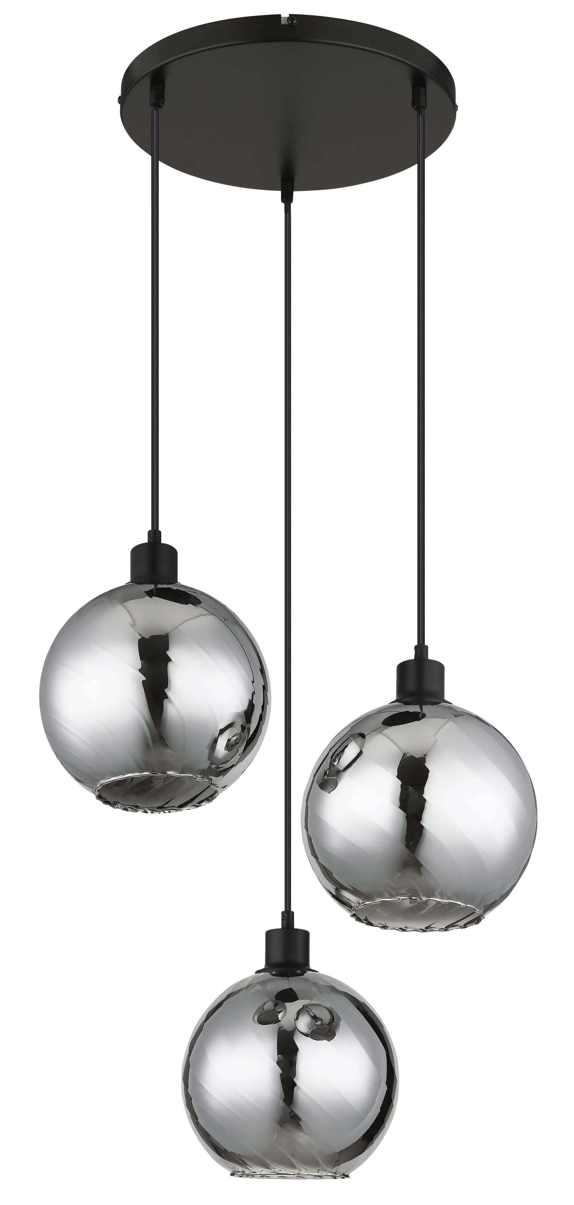 Globo Hängeleuchte Ulf 46 x 120 cm (Ø x H) Glas schwarz matt