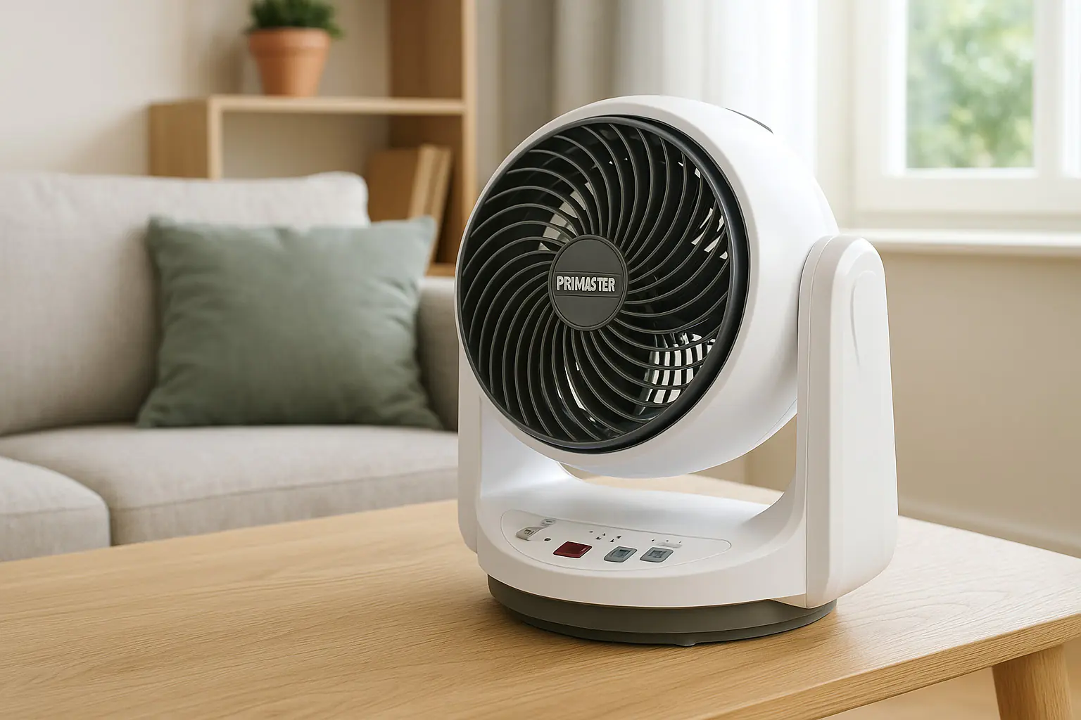 Primaster Tischventilator Turbo 45 W, Ø 24 cm, weiß, 3 Stufen, Timer Primaster Tischventilator Turbo 45 W, Ø 24 cm, weiß, 3 Stufen, Timer
