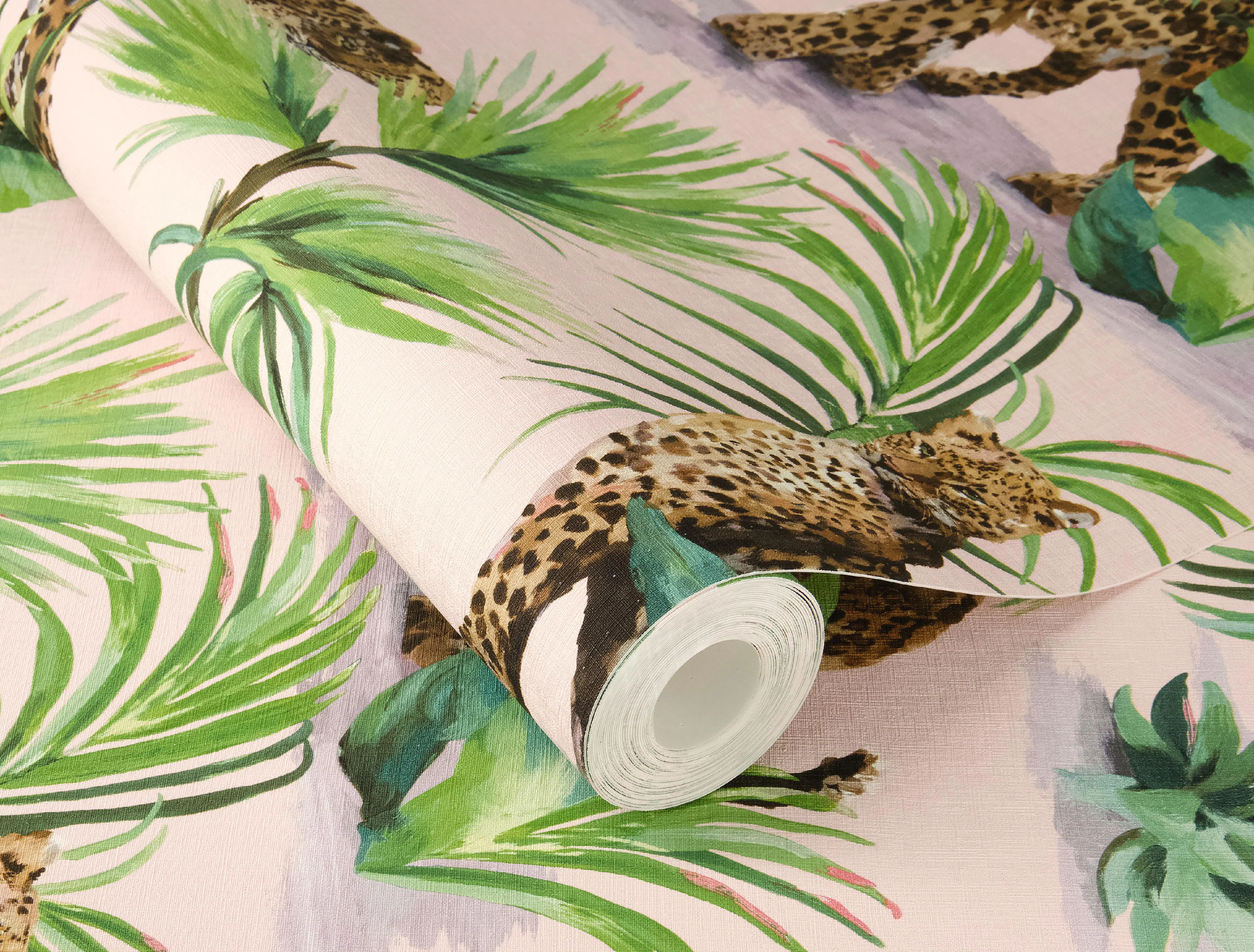 Tesa x Rasch selbstklebende Tapete Savanna Leopard braun grün 6 x 0,53 m 