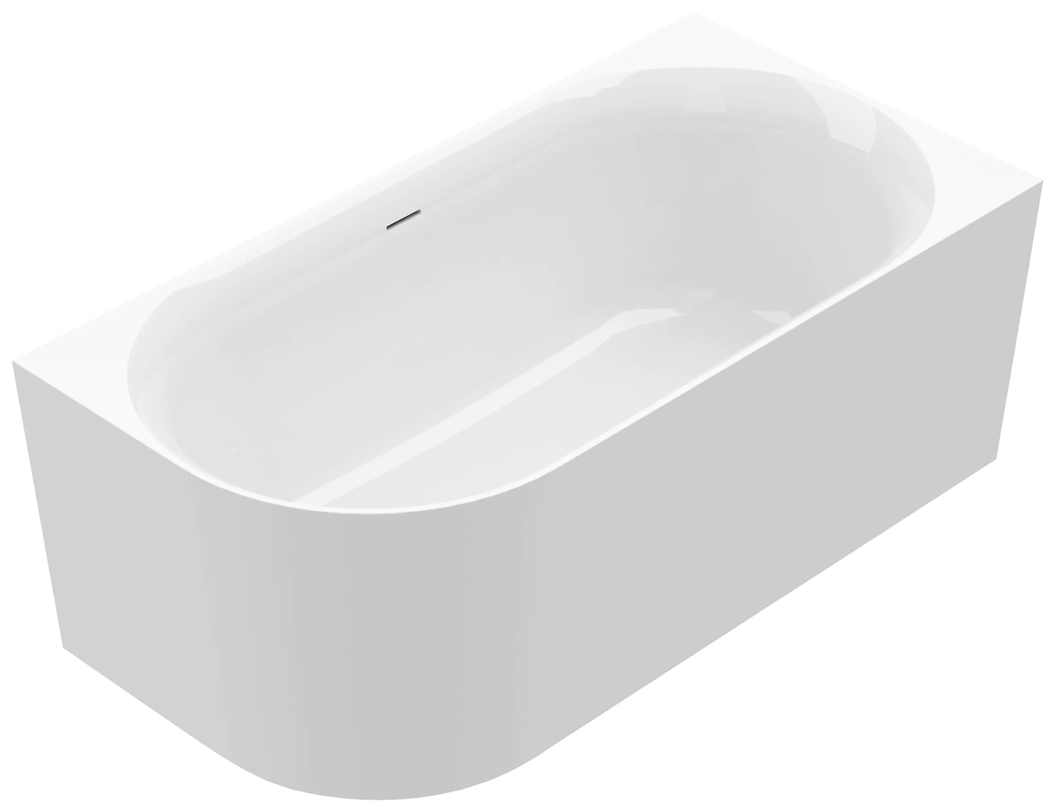 Ottofond Badewanne Mince Corner weiß links 180 x 80 / 44 cm