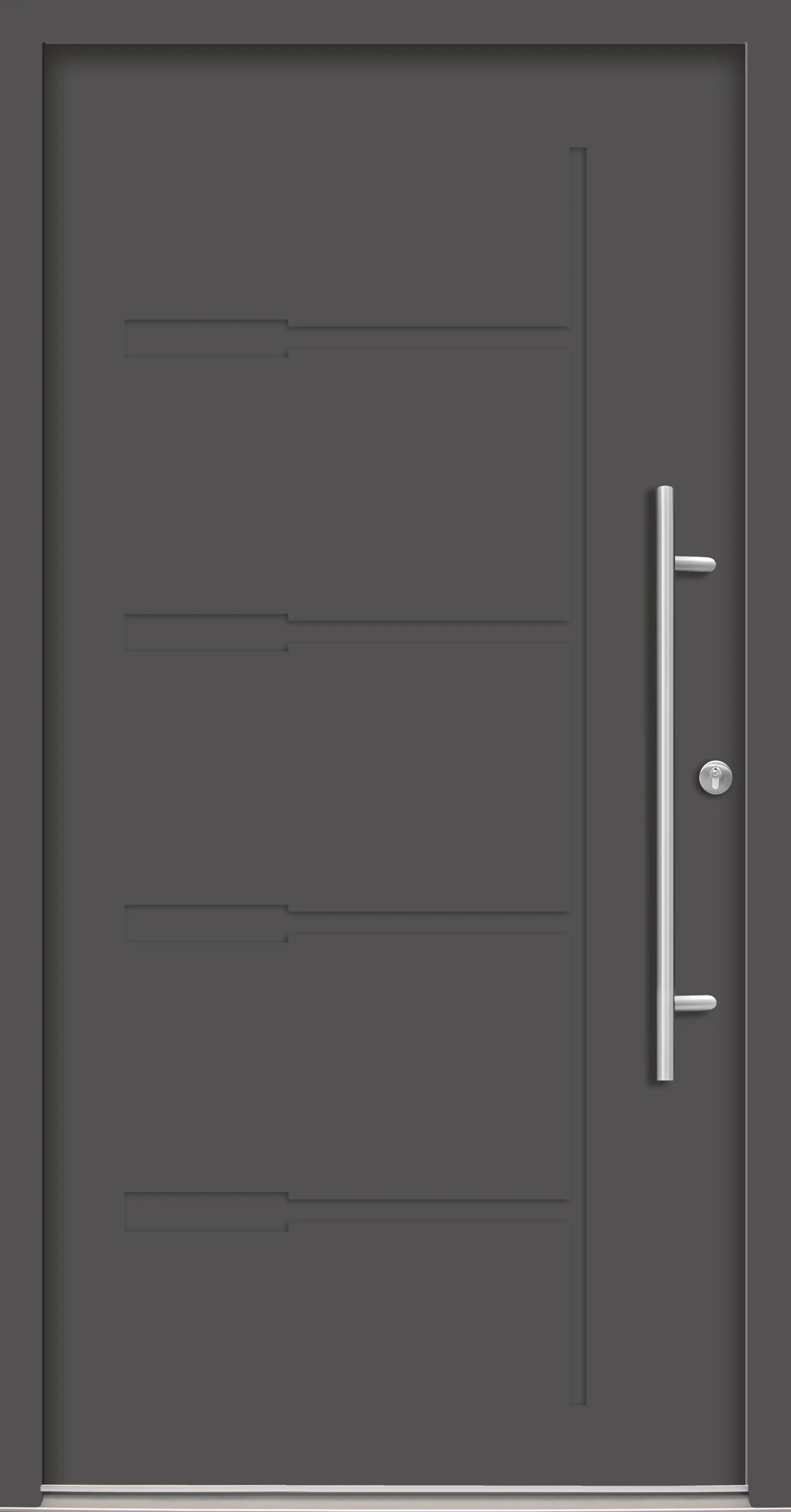 Splendoor Haustür Passivedoor Premium H1 Anthrazit DIN Rechts 100 x 210 cm