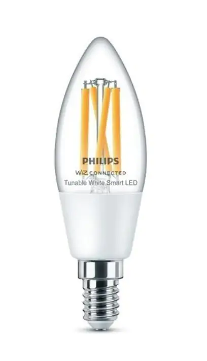 Philips Smart LED Leuchtmittel warmweiß-kaltweiß C35 E14 Kerzenform 4,9 W klar Philips Smart LED Leuchtmittel warmweiß-kaltweiß C35 E14 Kerzenform 4,9 W klar