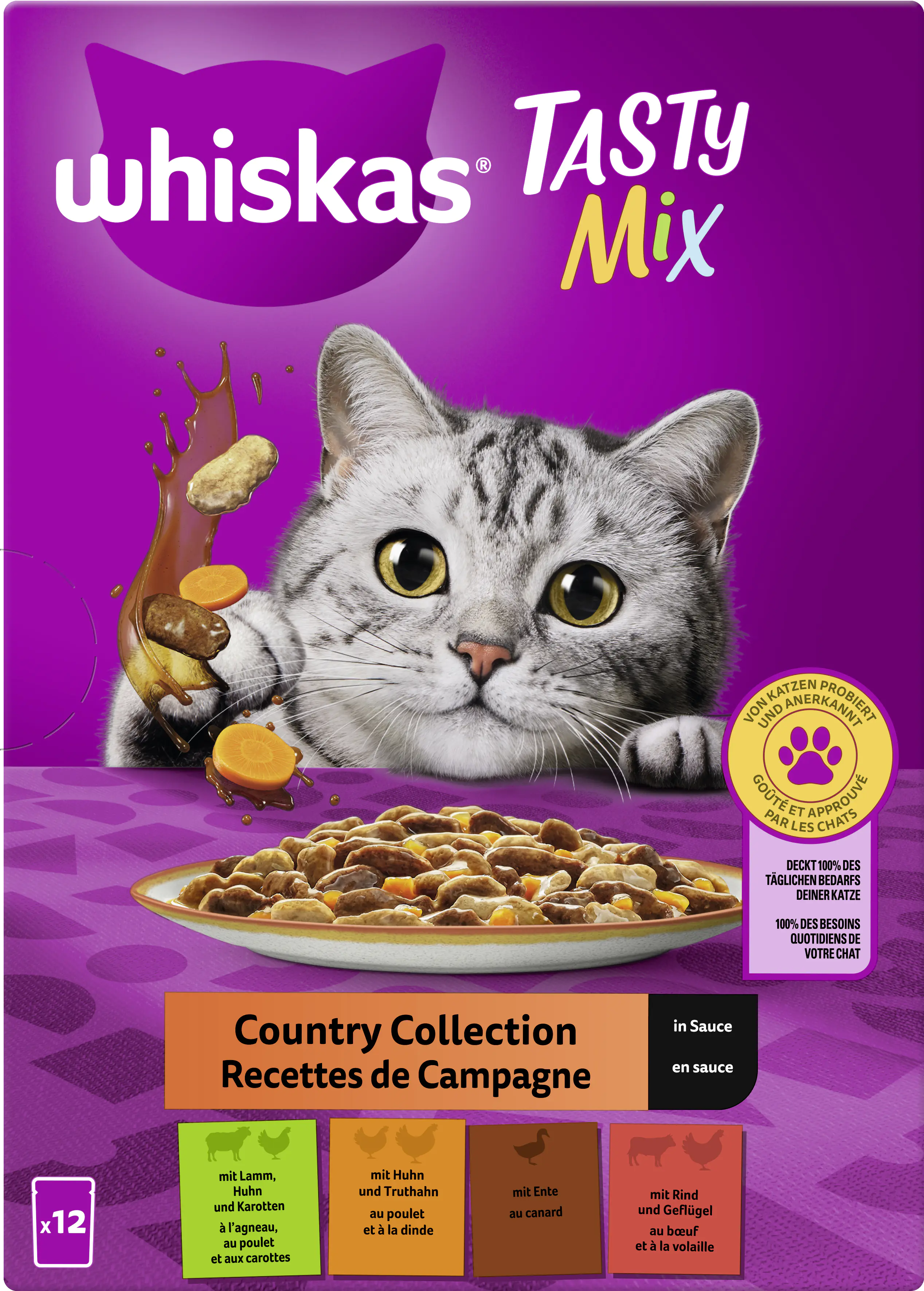 Whiskas Multipack Country Collection Tasty Mix Katzenfutter 12 x 85 g Whiskas Multipack Country Collection Tasty Mix Katzenfutter 12 x 85 g