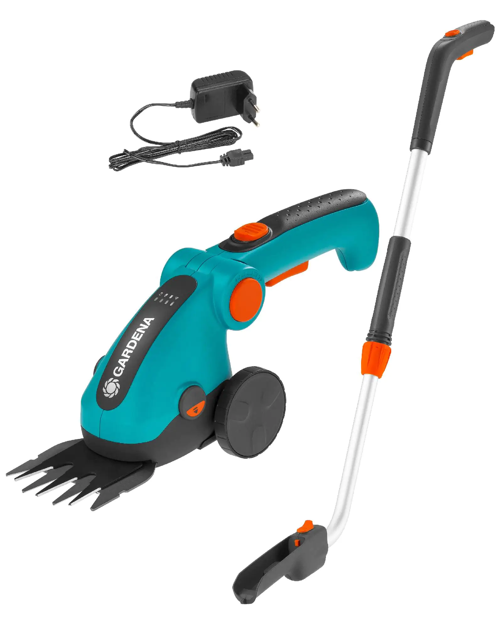 Gardena Set Akku-Grasschere ComfortCut mit Teleskoptiel 3,6 Volt/3 Ah
