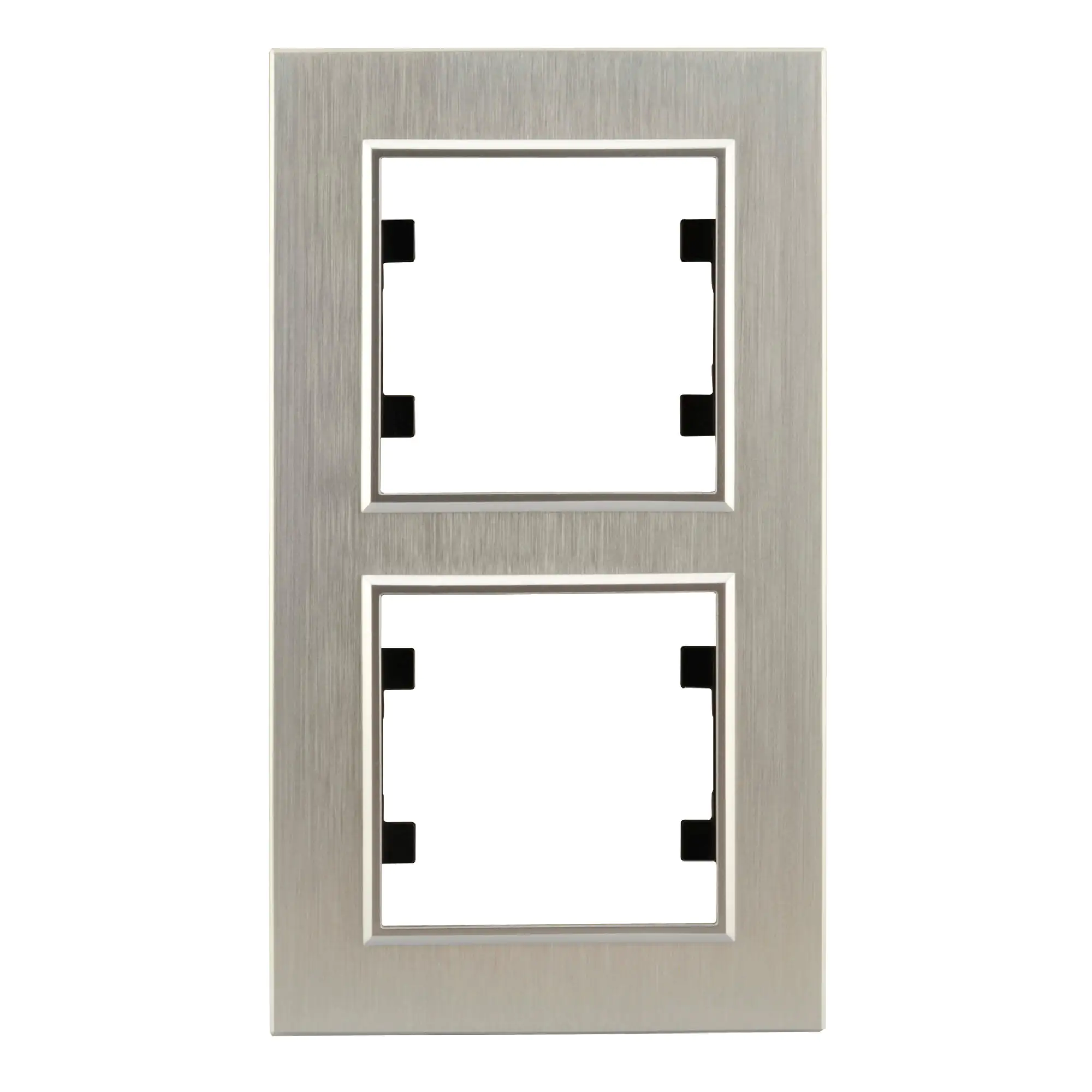 Unitec Abdeckrahmen 2-fach LUMIA, Metall silber Unitec Abdeckrahmen 2-fach LUMIA, Metall silber