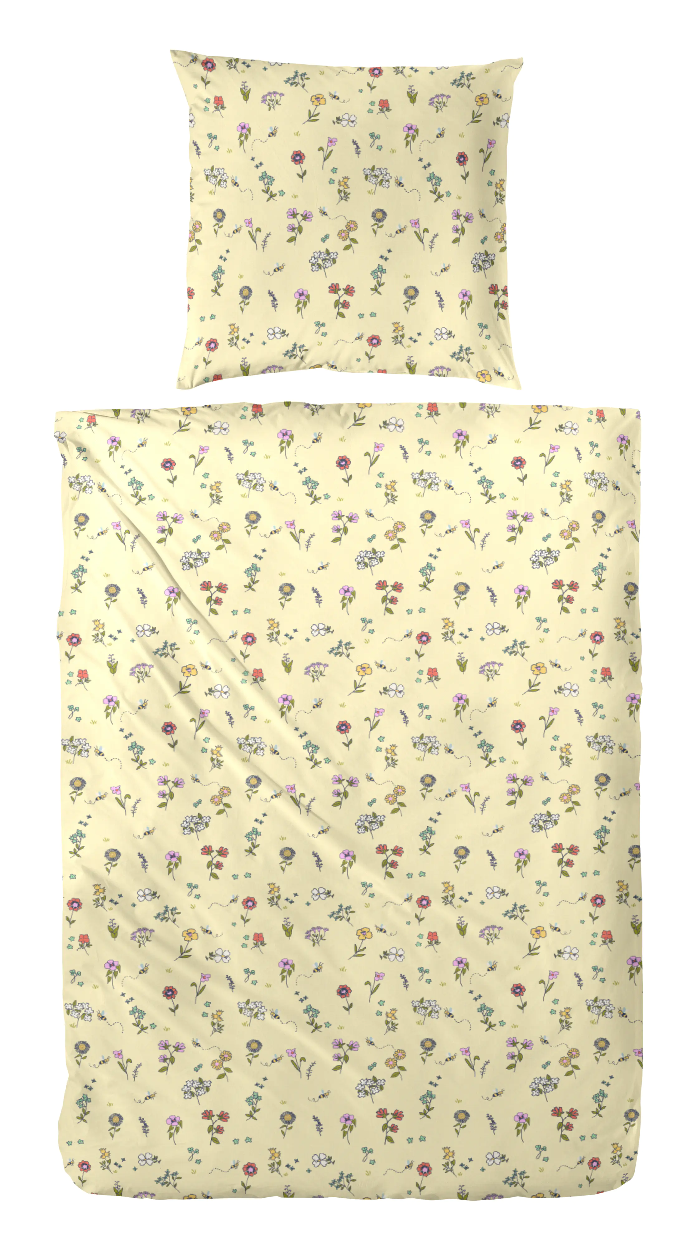 Westminster Bettwäsche Mikrofaser Blumen gelb 135 x 200 cm 