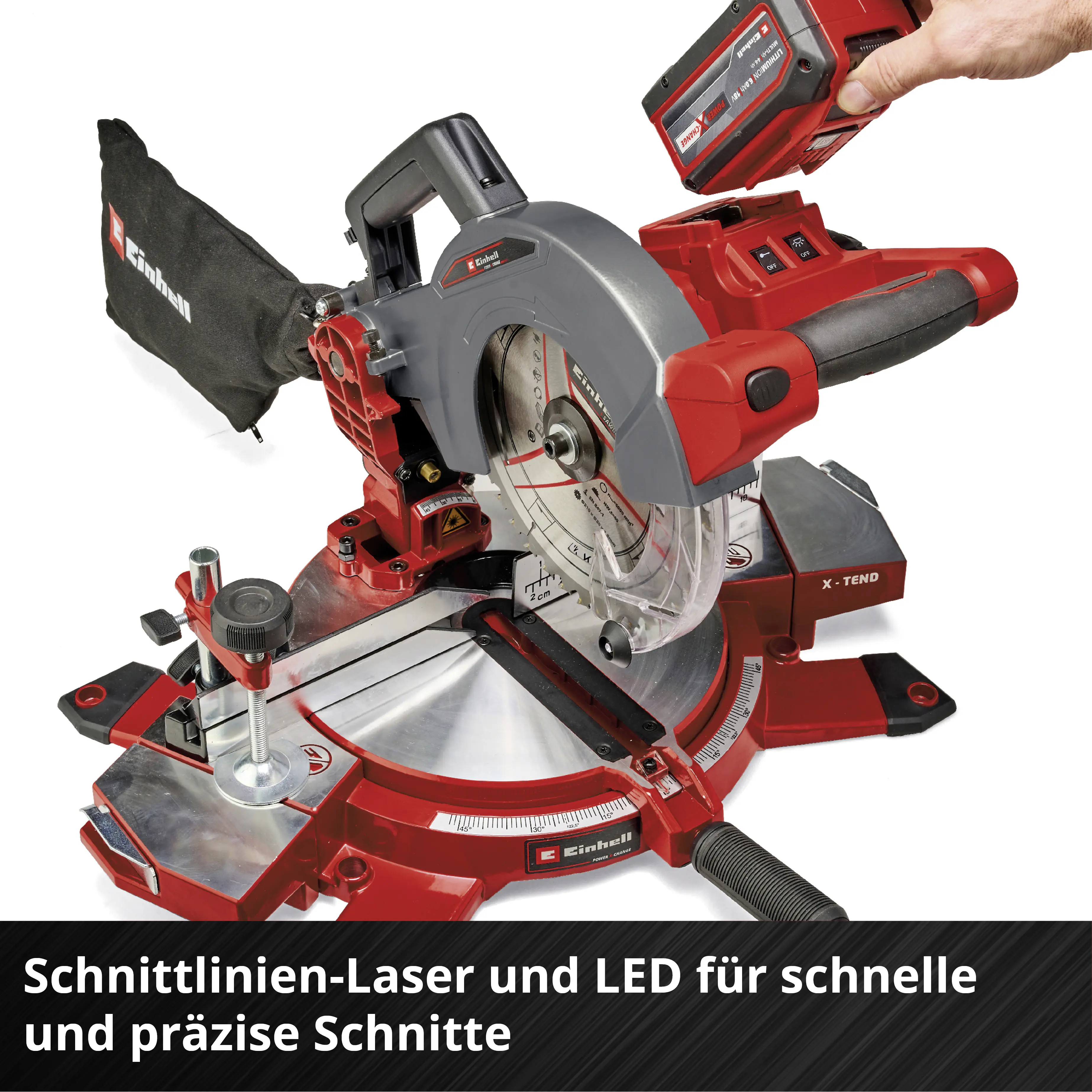Einhell Expert Akku-Kappsäge TE-MS 18/210 Li Solo 18 V