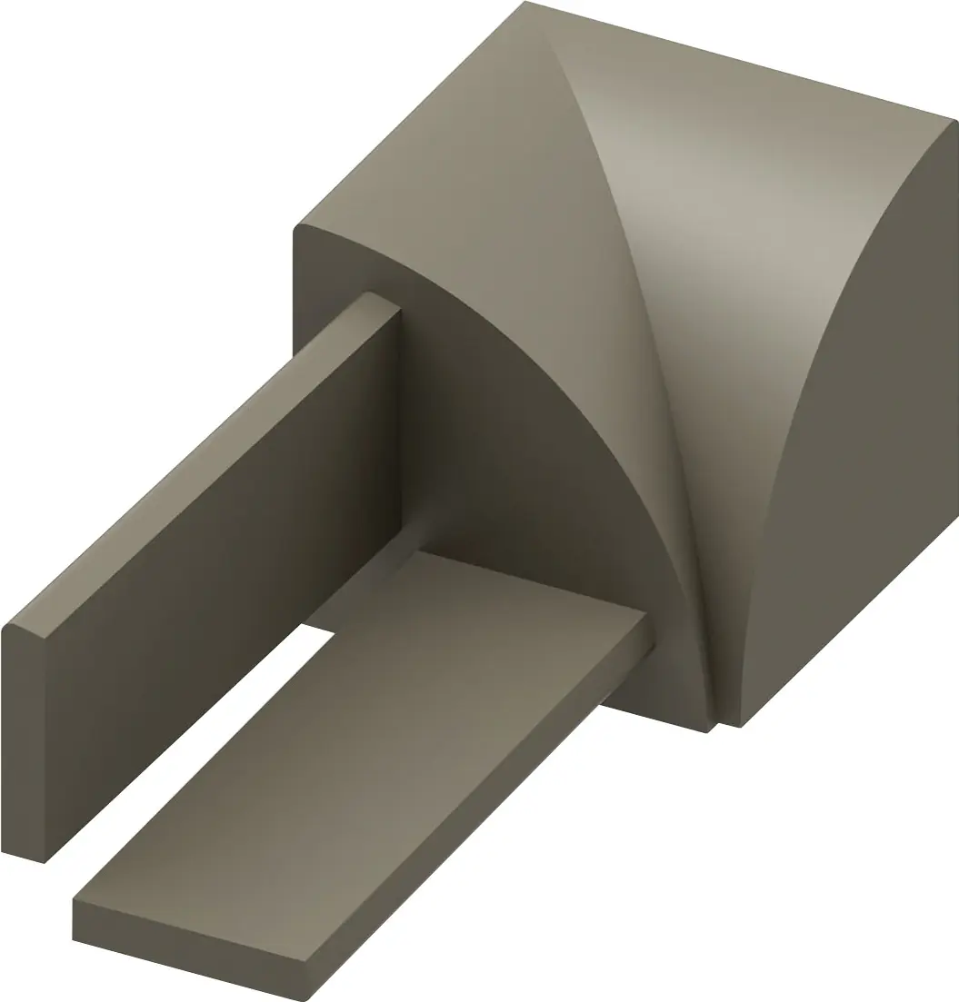 alfer Innenecken PVC glatt taupe