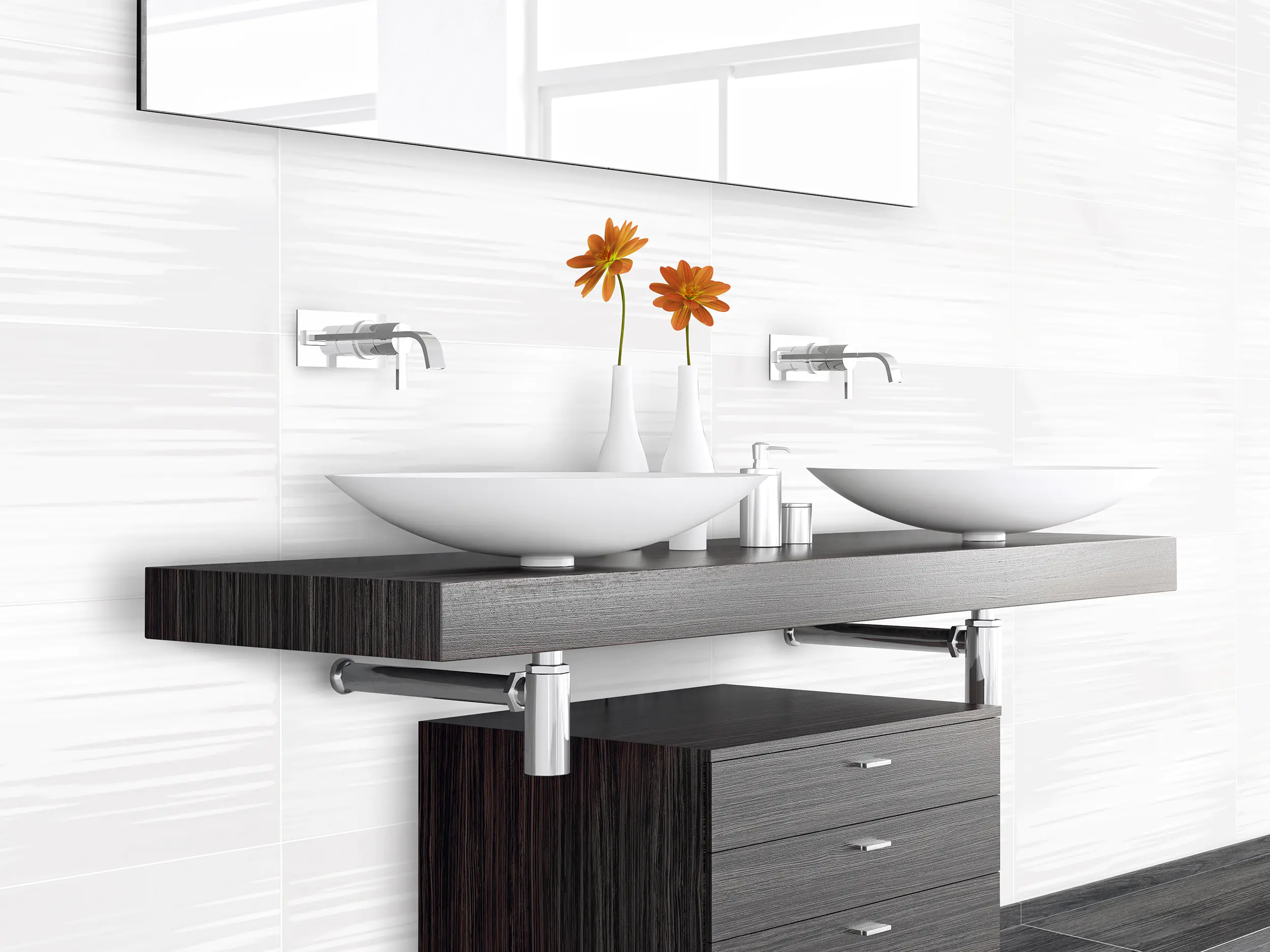 Wandfliese Dream 30 x 60 cm weiß glanz Wandfliese Dream 30 x 60 cm weiß glanz