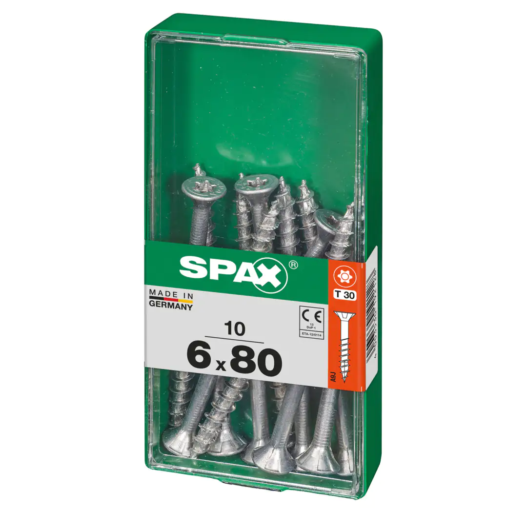 Spax Universalschrauben 6.0 x 80 mm TX 30 Senkkopf - 10 Stk.