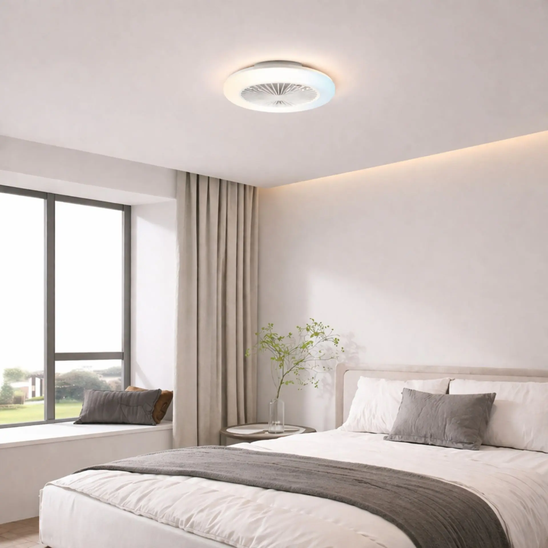 Brilliant LED-Deckenventilator Montero 42cm weiß RGB