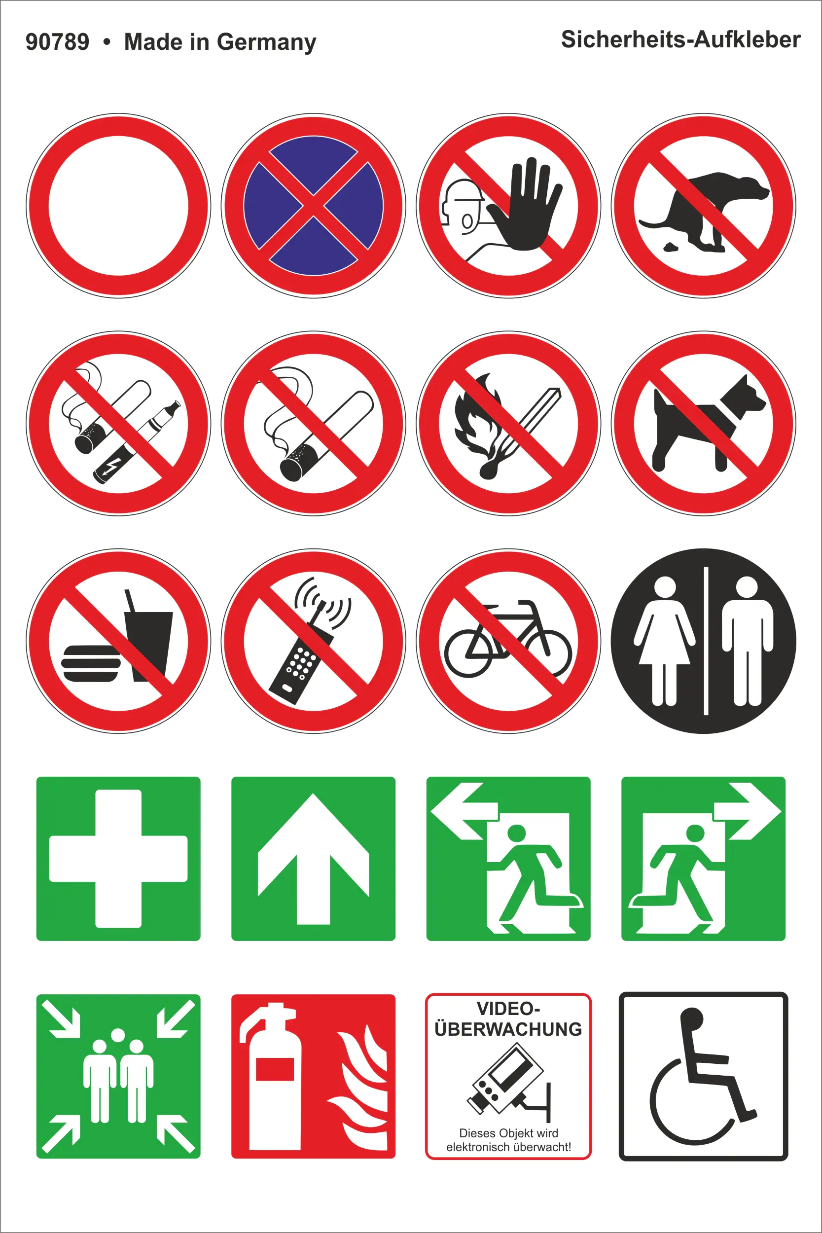 Hermann Schütz Aufkleber Sicherheitssortiment 20 Motive