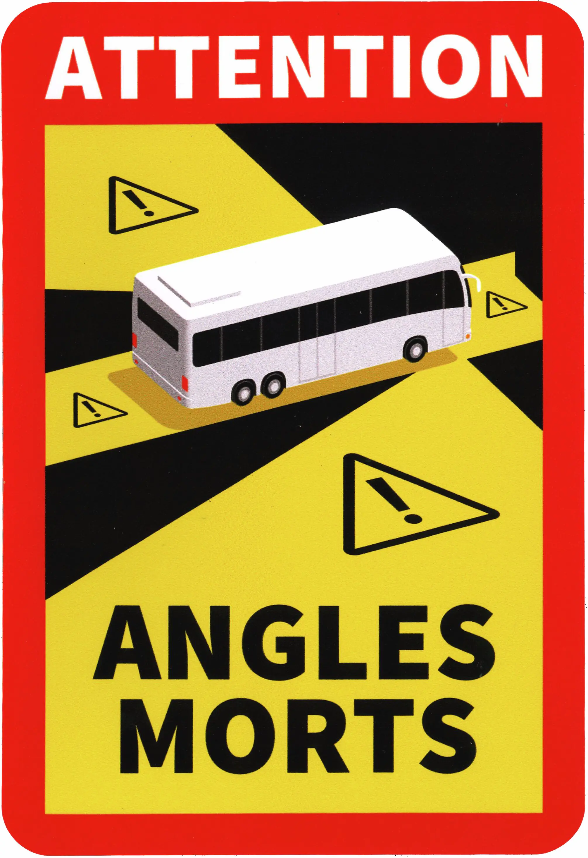 Conmetall Aufkleber Angles Morts für Bus PVC-Folie 25 x 17 cm mehrfarbig