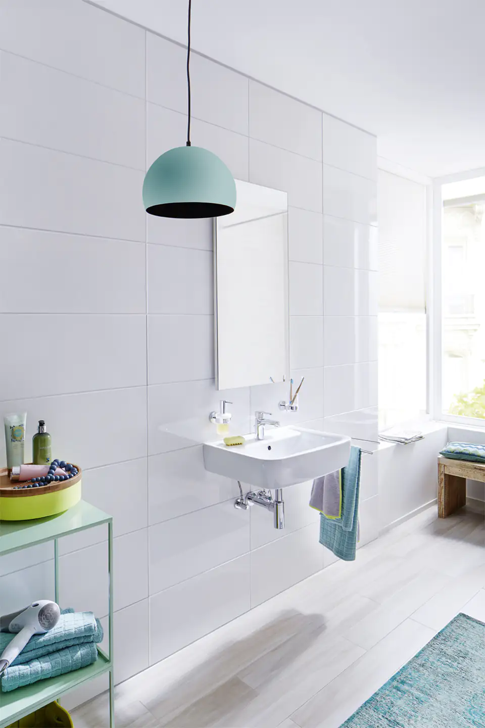 Wandfliese Bianca 29 x 89 cm weiß glanz