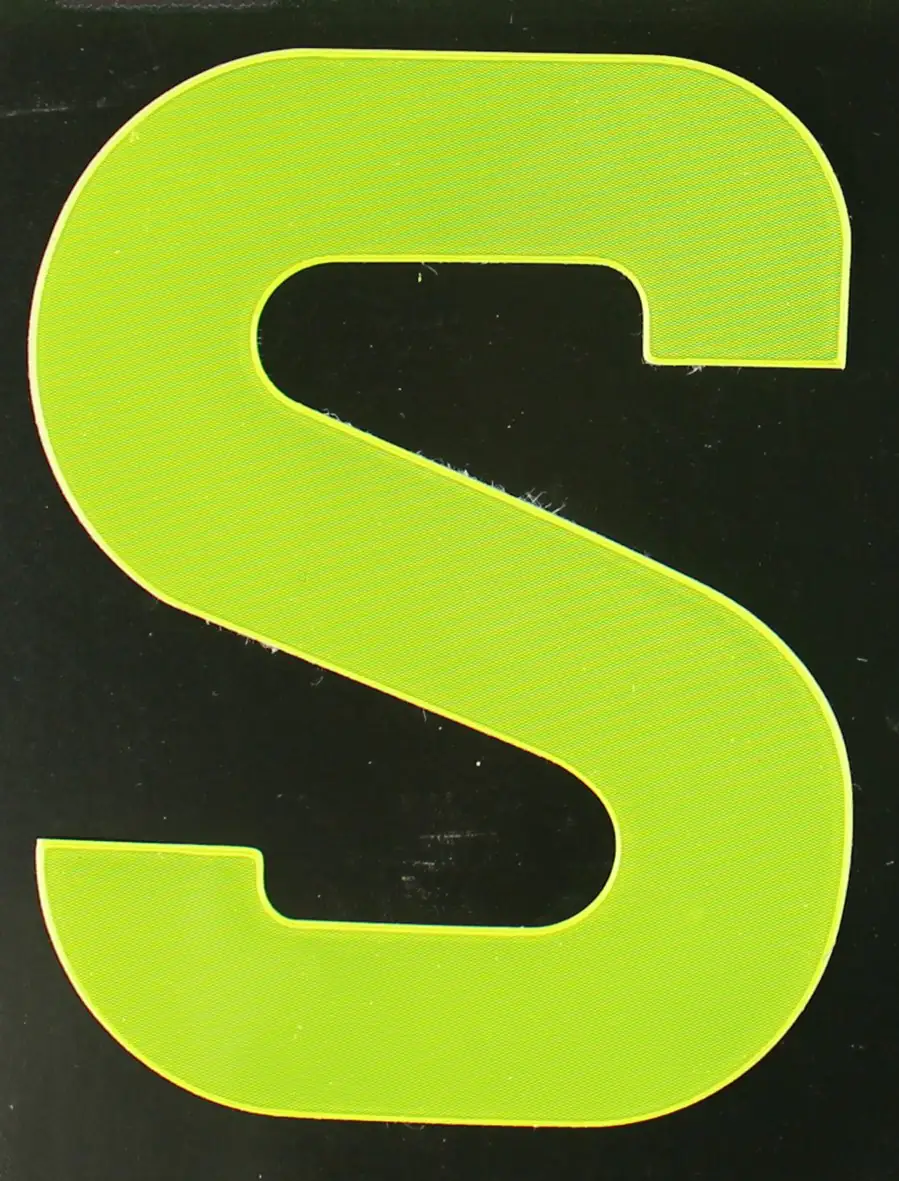 Conacord Reflektierender Klebebuchstabe S gelb "S"