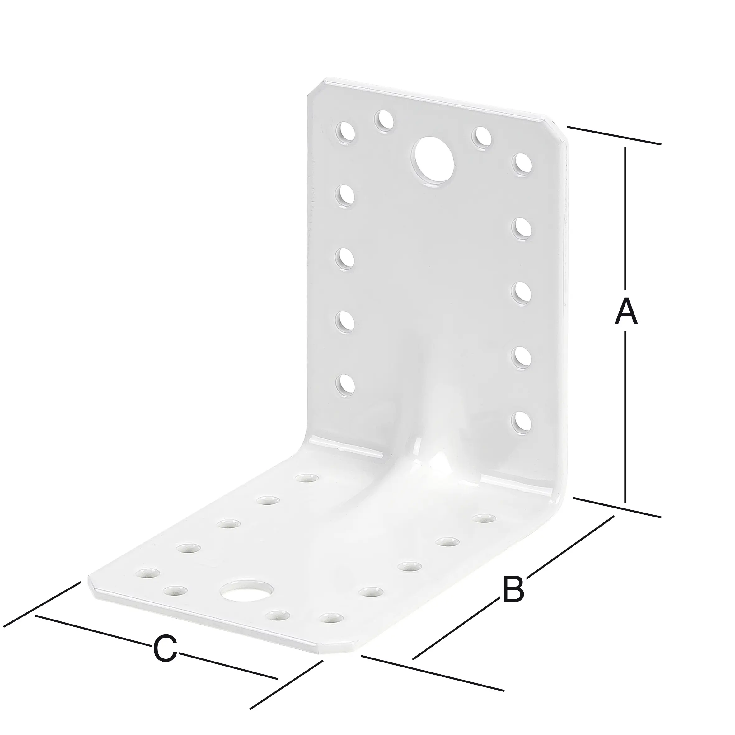 Vormann Schwerlast-Winkelverbinder weiß 70 x 70 x 55 mm