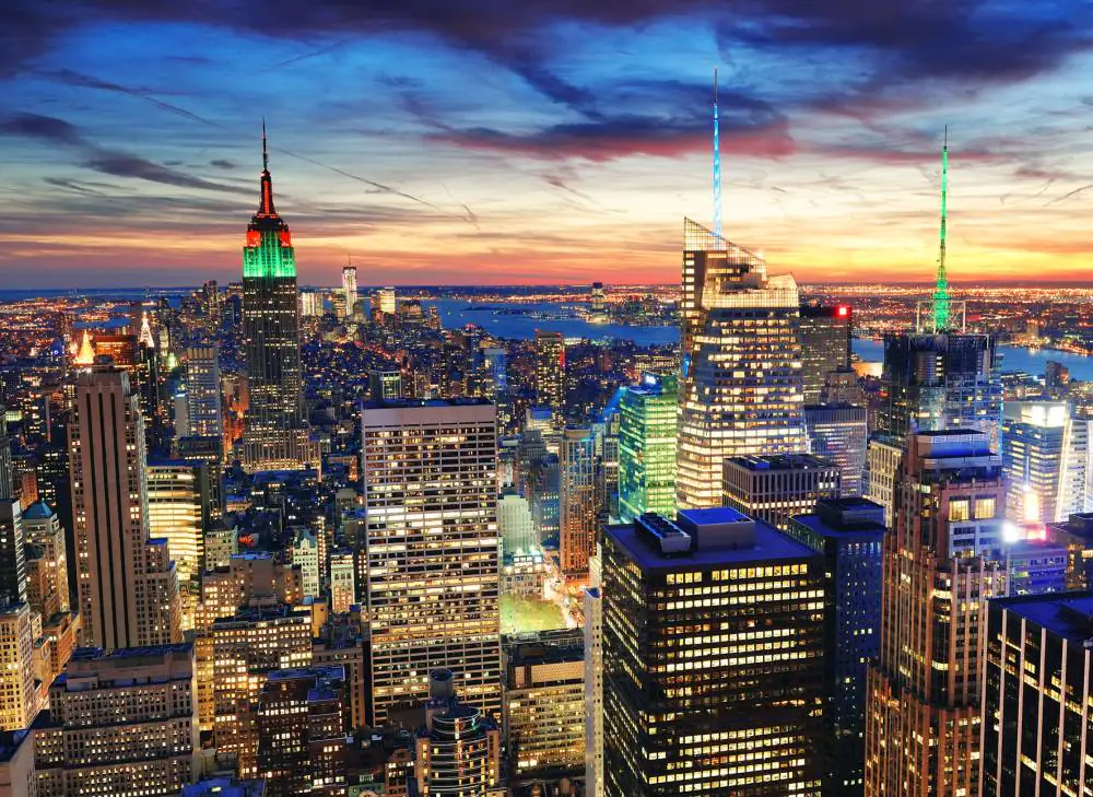 papermoon Vlies- Fototapete Digitaldruck 350 x 260 cm New York at Dusk