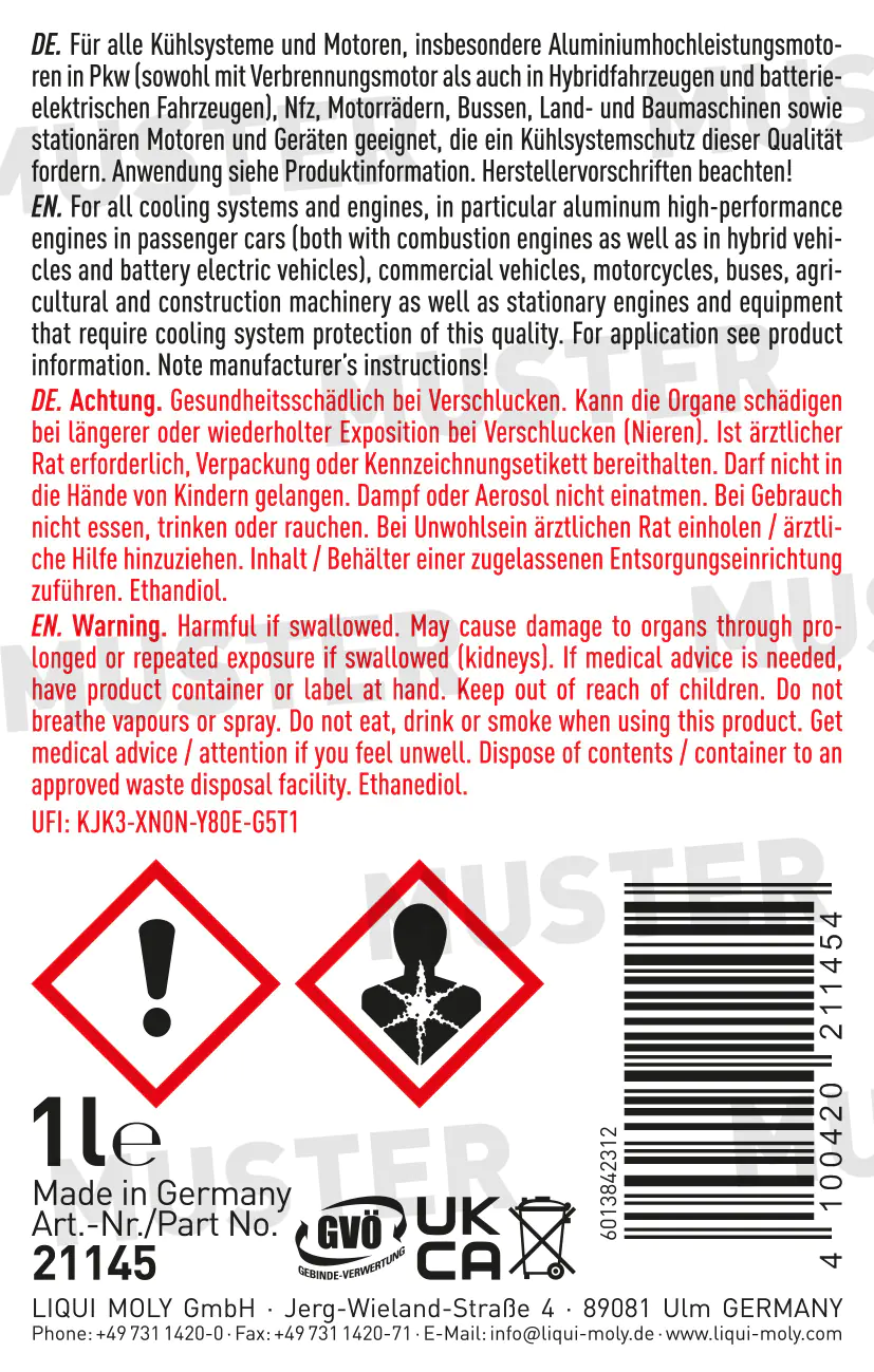 Liqui Moly Kühlerfrostschutz KFS 12+ 1 L