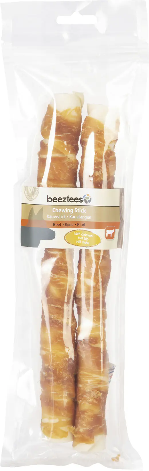Beeztees Kaustick Huhn Hundesnack 25 cm 2 St.