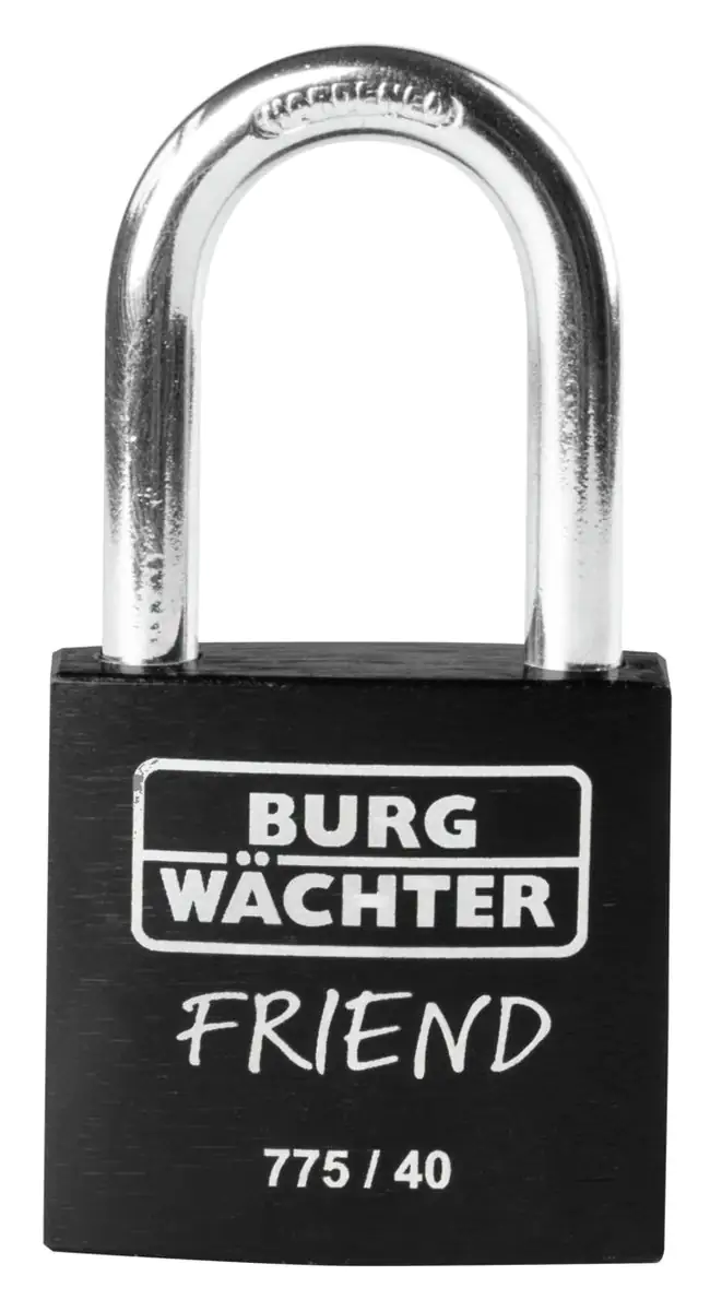 Burg Wächter Vorhängeschloss 775 40 35 Friend black 20.5 x 32.5 mm