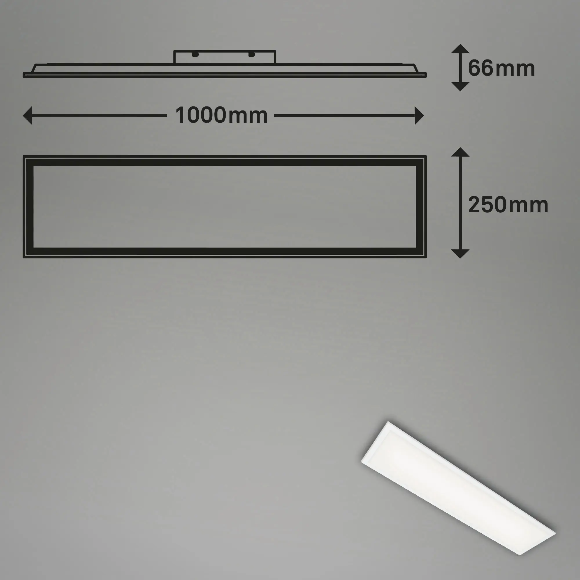 Briloner LED-Panelleuchte ultraflach 100 x 25 cm weiß RGB dimmbar