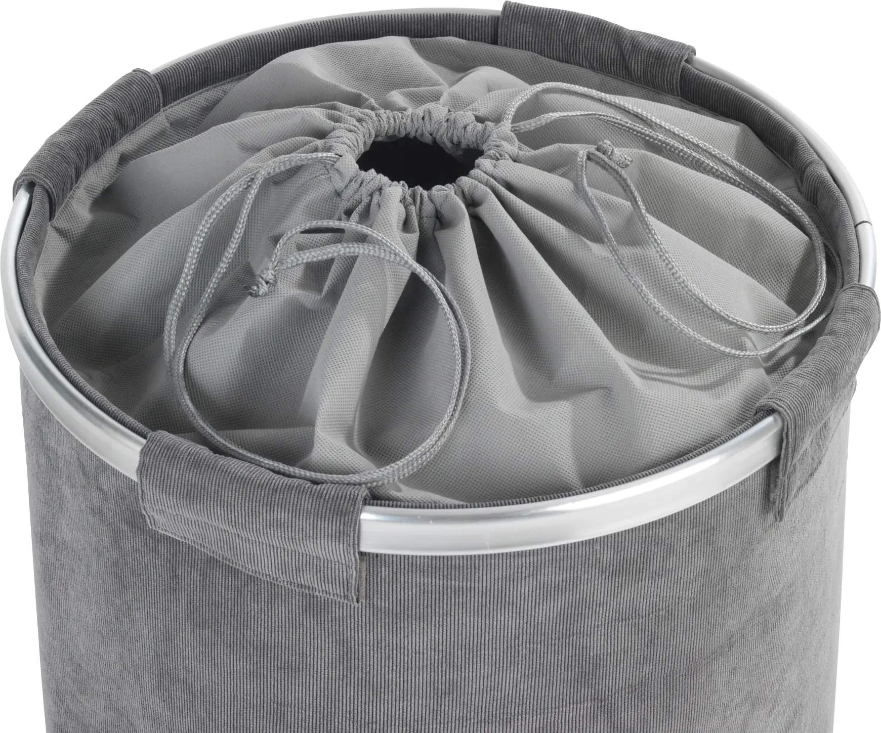Wenko Wäschesammler Cordoba 68L grau Ø 40 x 54cm (L x B x H)