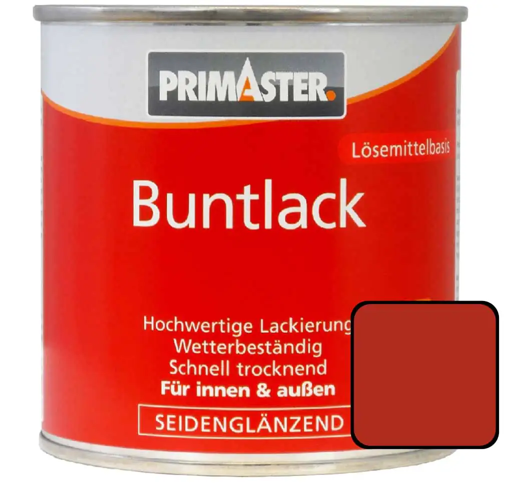 Primaster Buntlack RAL 3000 750 ml feuerrot seidenglänzend Primaster Buntlack RAL 3000 750 ml feuerrot seidenglänzend