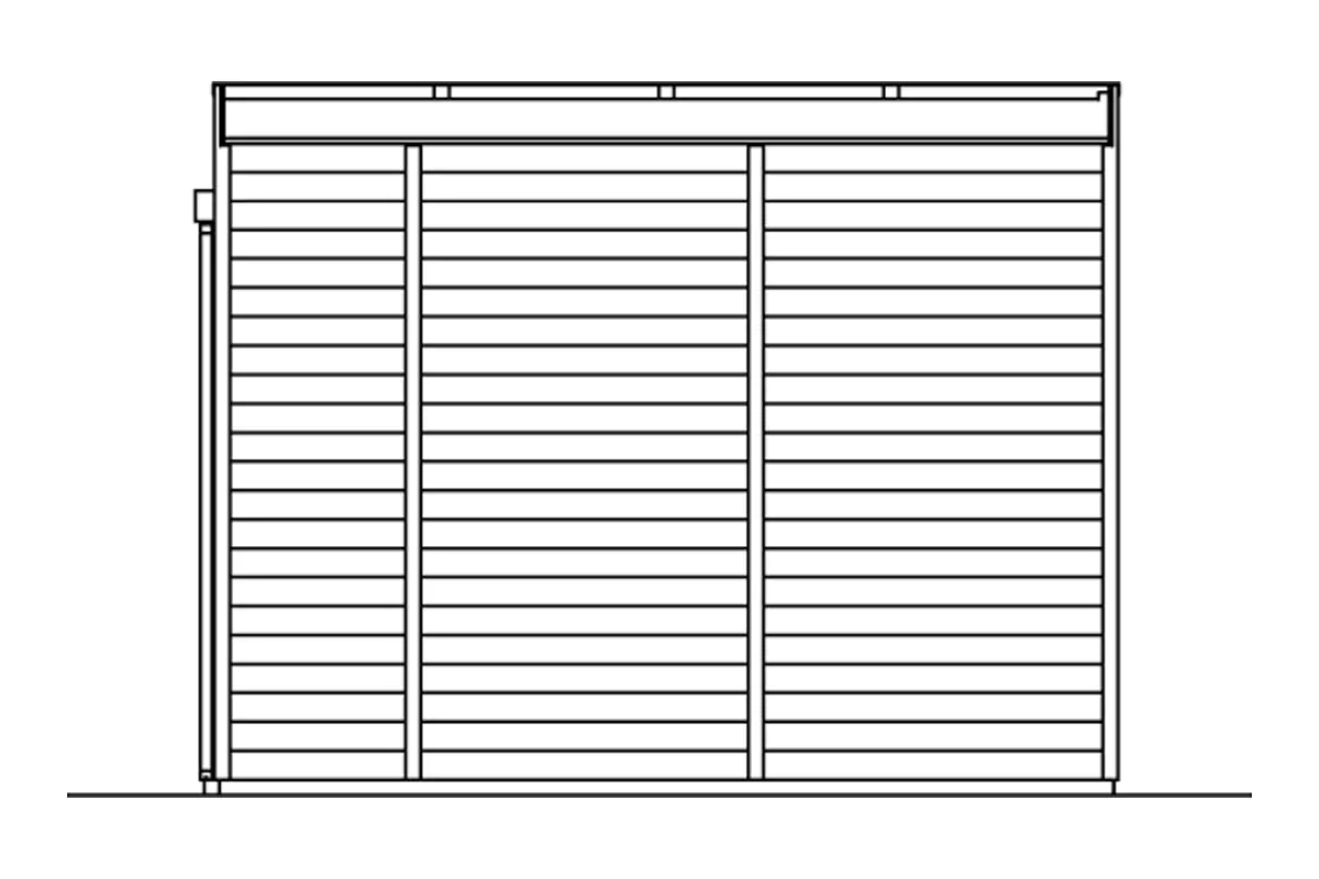 SKAN HOLZ Gartenhaus Tokio 2 340 x 340 cm schiefergrau mit Fußboden, doppelschalig