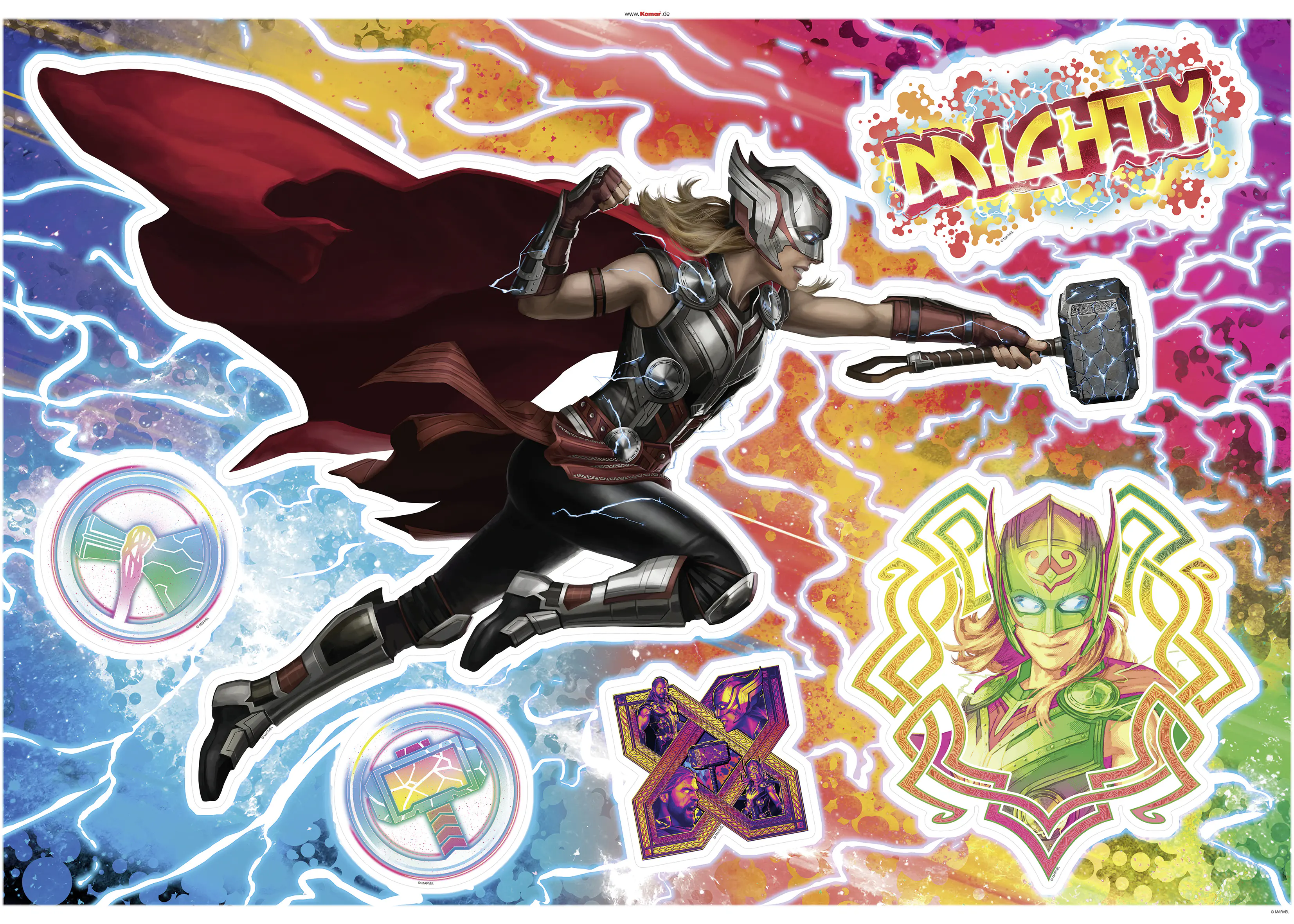 Komar Dekosticker Thor4 - Mighty Jane 100 x 70 cm  