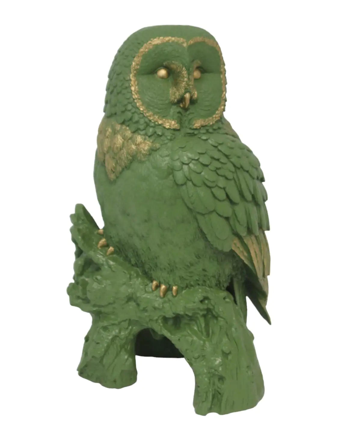 Figur Eule Polyresin 50 x 27 x 26 cm grün