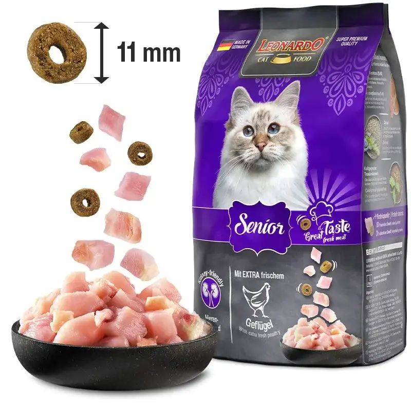 Leonardo Katzentrockenfutter  Leo Senior mit extra frischem Geflügel 1,8 kg Leonardo Katzentrockenfutter  Leo Senior mit extra frischem Geflügel 1,8 kg
