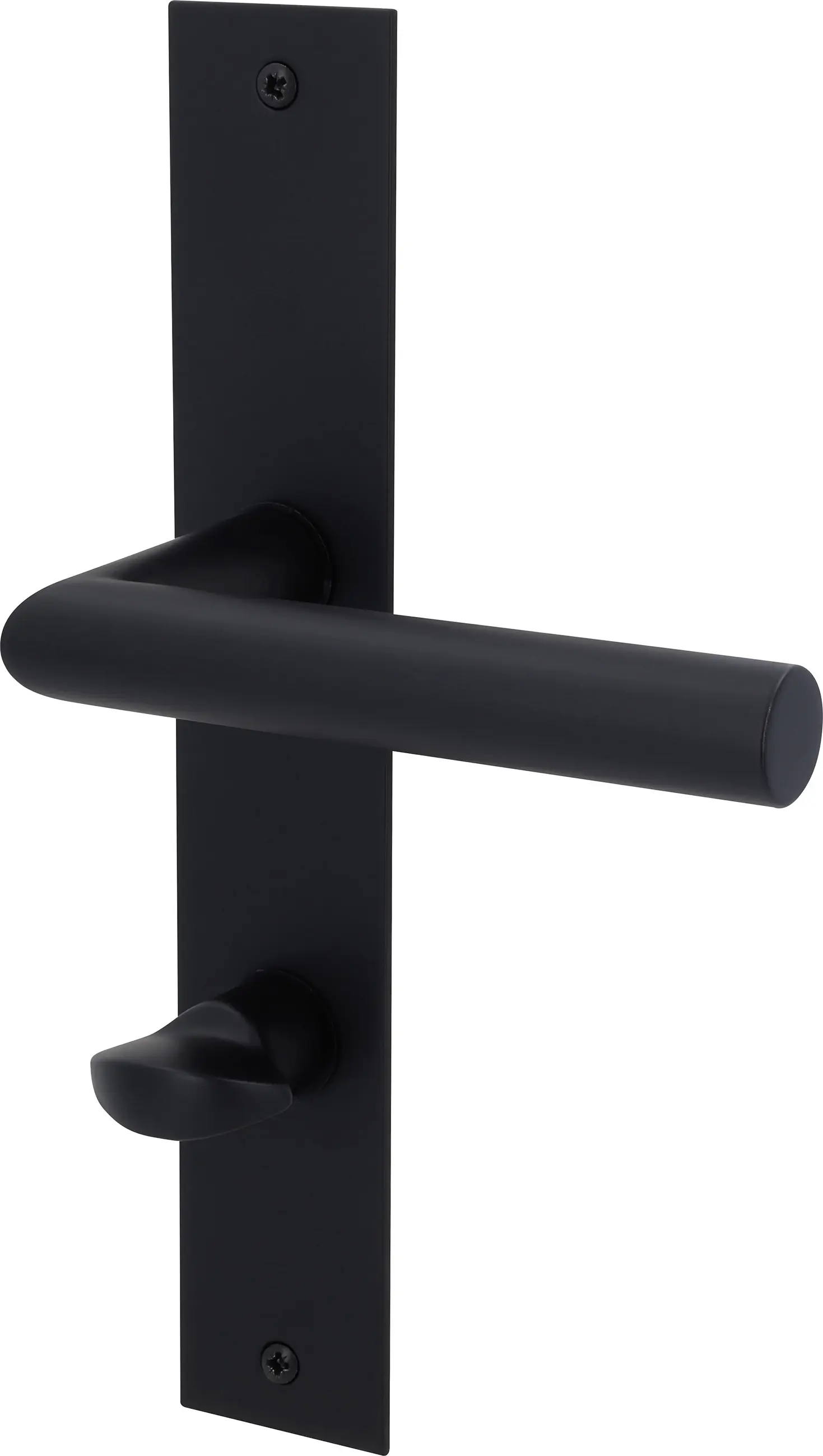 Alpertec Türgarnitur WC Langschild Martina Edelstahl schwarz matt eckig 23,5 x 4 cm mit Sperrriegel