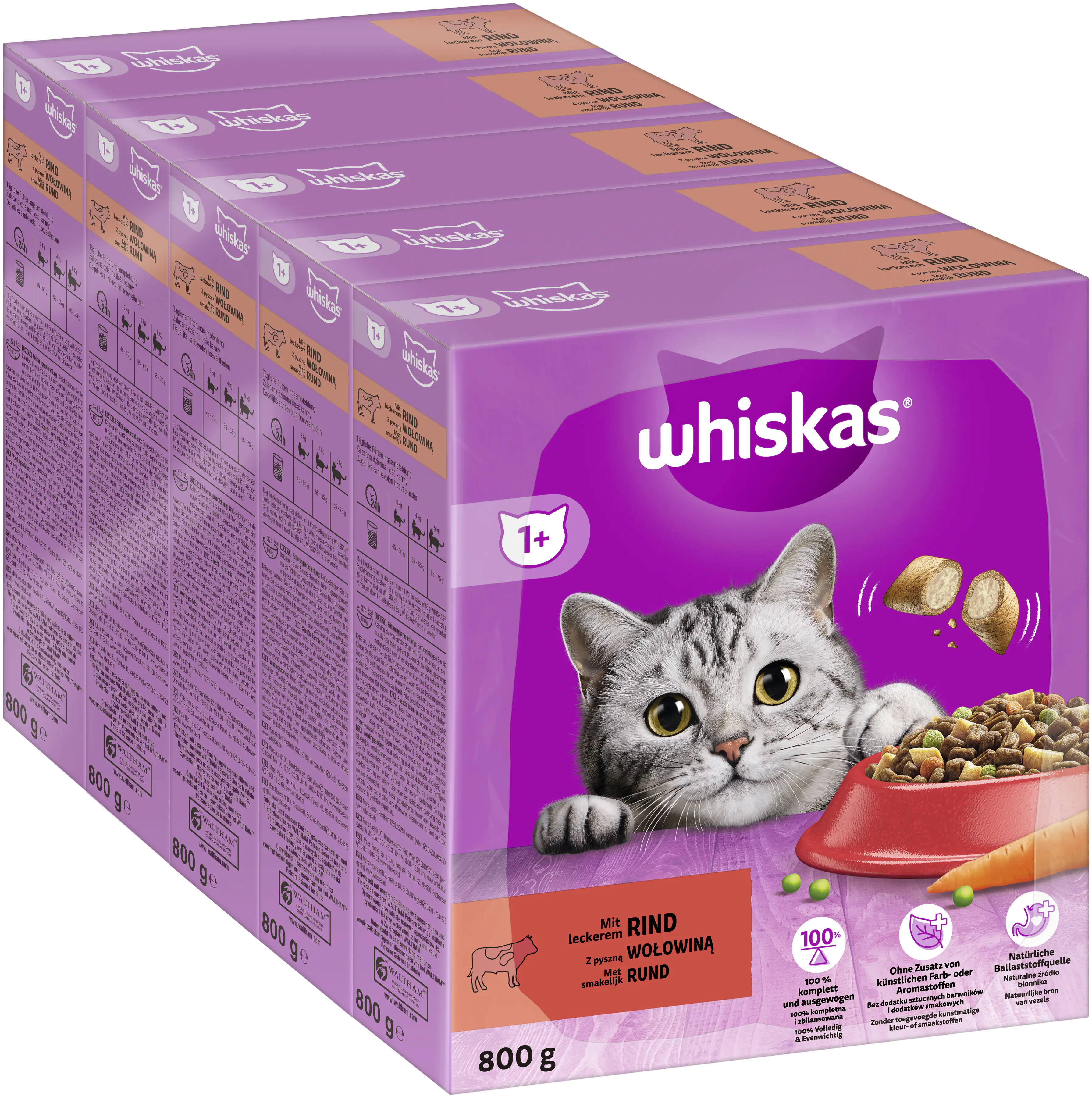 Whiskas Trockenfutter 1+ mit Rind 800 g Whiskas Trockenfutter 1+ mit Rind 800 g