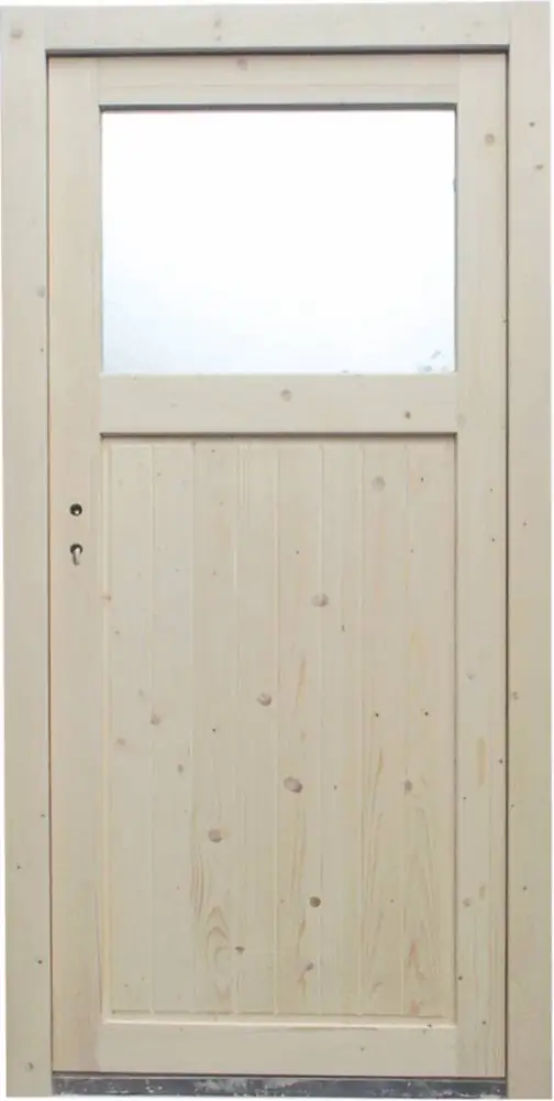 Meeth Nebeneingangstür Modell 05 980 x 1980 mm links, Fichte unbehandelt