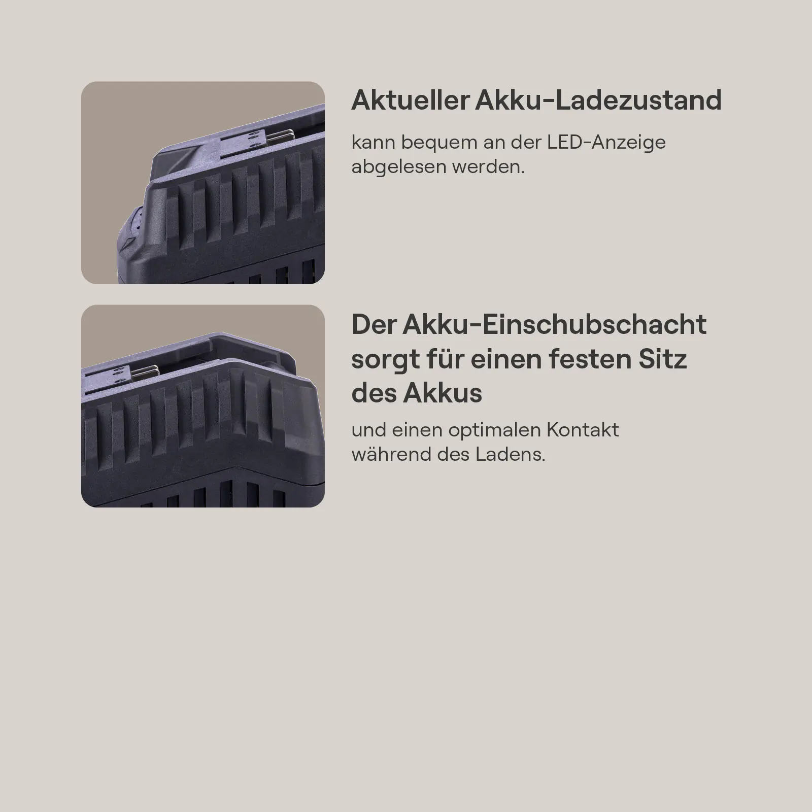 Gomag Akku-Ladegerät 2,4 A für 20 V  Gomag Akku-Ladegerät 2,4 A für 20 V