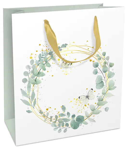 Geschenktasche Blumenkranz 18 x 21 cm