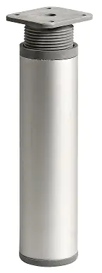 Hettich Möbelfuß 4,0 x 15 - 16,5 cm Aluminium-Optik - 1 Stück