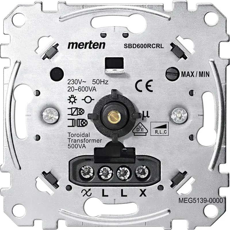 Merten Dimmereinsatz Glüh- und Halogenlampen 40 - 600 Watt, MEG5133-0000 Merten Dimmereinsatz Glüh- und Halogenlampen 40 - 600 Watt, MEG5133-0000