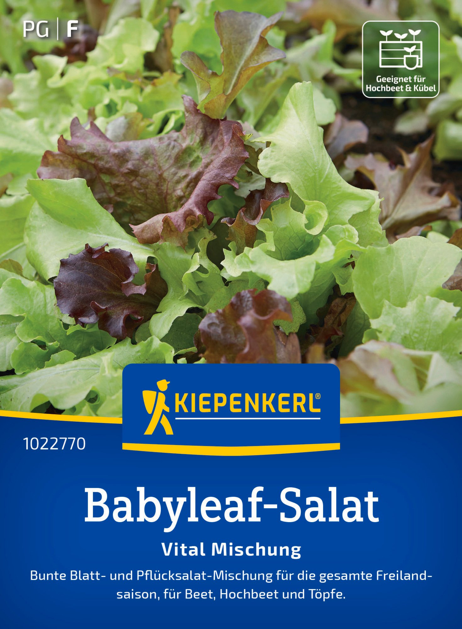Kiepenkerl Saatgut Babyleaf-Salat Vital Mischung für ca. 1 - 2 m²