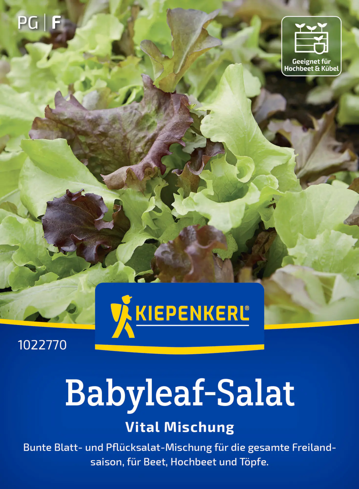 Kiepenkerl Saatgut Babyleaf-Salat Vital Mischung für ca. 1 - 2 m²