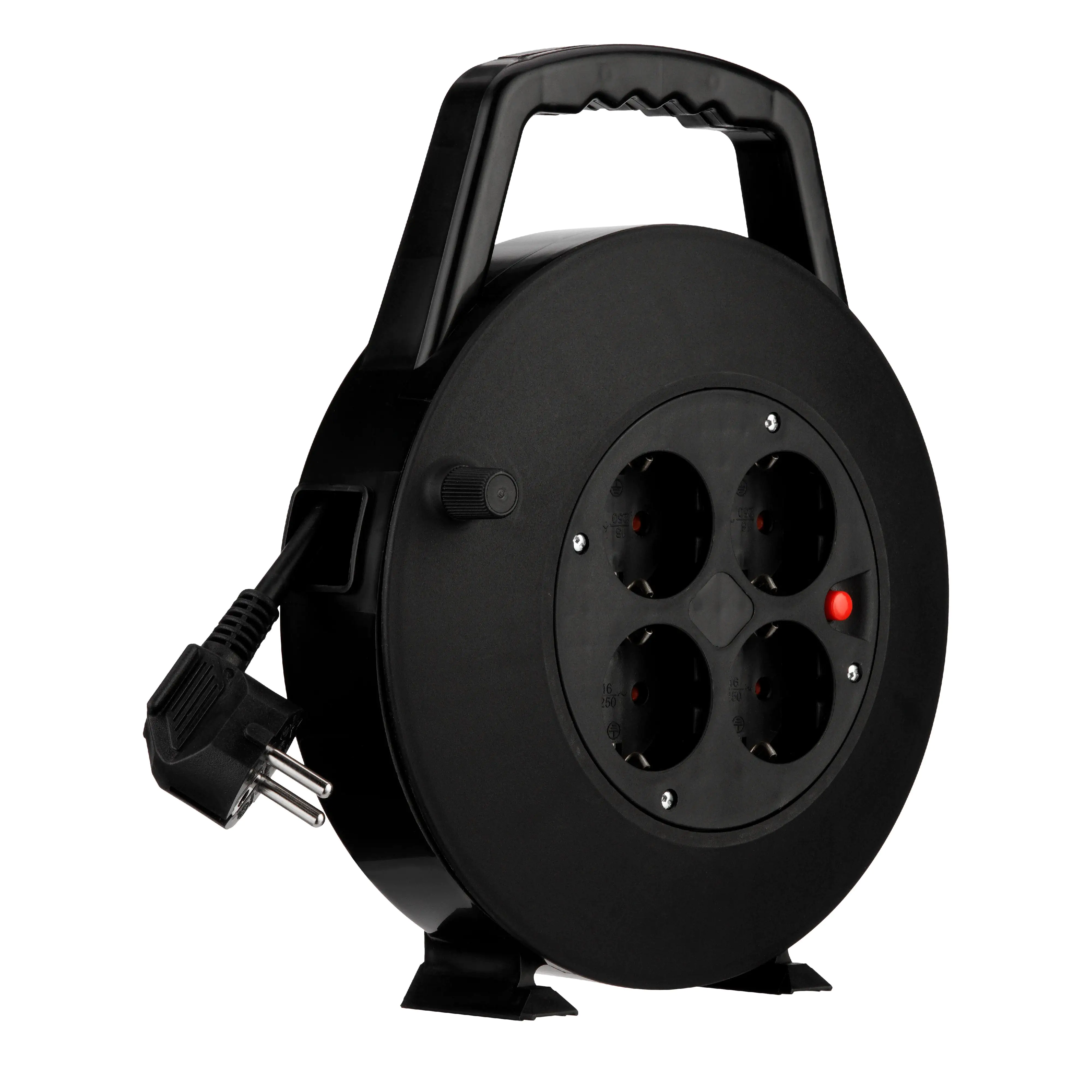 REV Kabeltrommel 4-fach 5 m H05VV-F 3G1,5mm², schwarz REV Kabeltrommel 4-fach 5 m H05VV-F 3G1,5mm², schwarz